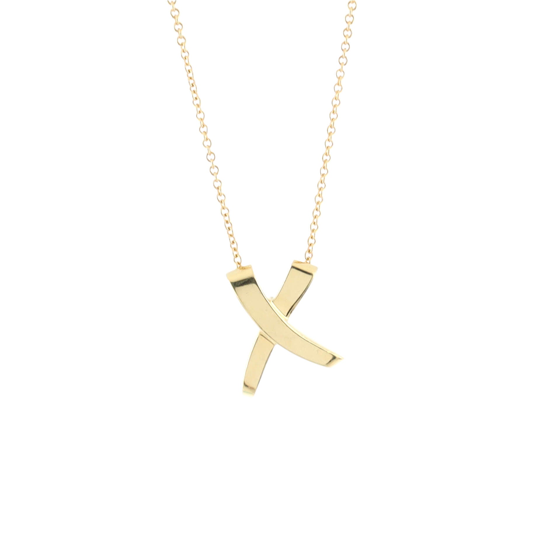 Paloma Picasso Graffiti X Pendant Necklace 18K Yellow Gold Small