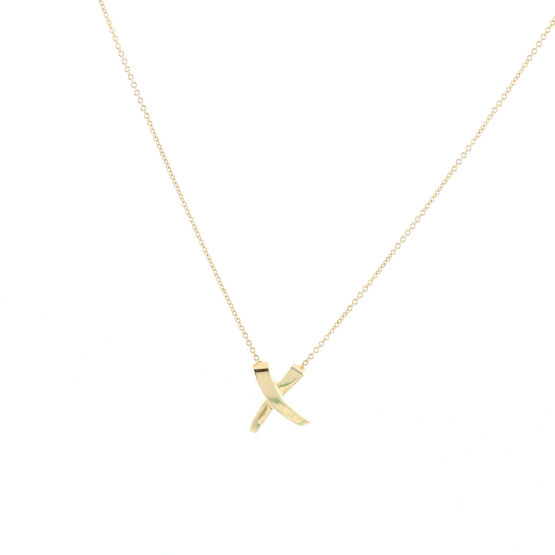 Paloma Picasso Graffiti X Pendant Necklace 18K Yellow Gold Small