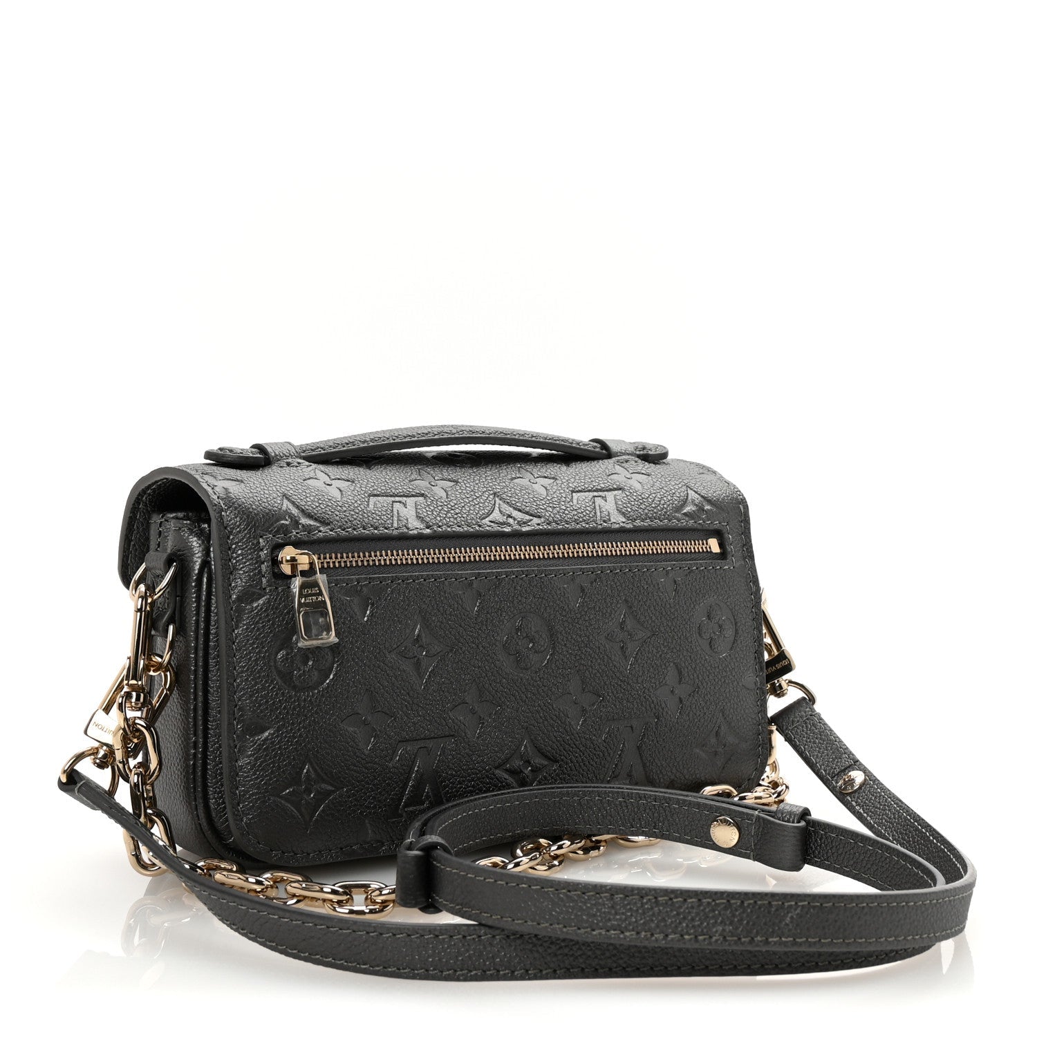 Shimmery Empreinte LV Ski Pochette Metis East West Gun Metal