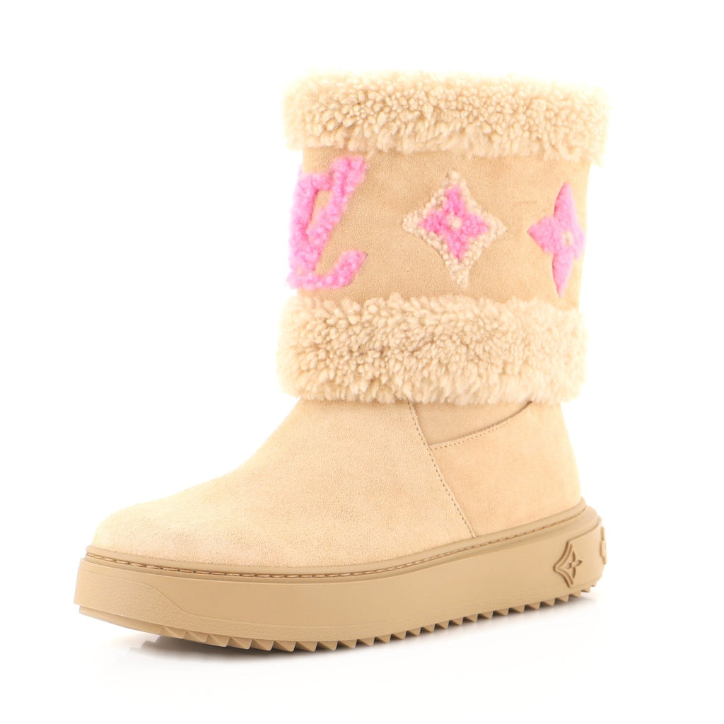 Women's Snowdrop Flat Ankle Boots Suede and Shearling