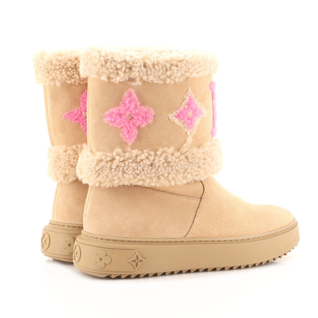 Women's Snowdrop Flat Ankle Boots Suede and Shearling