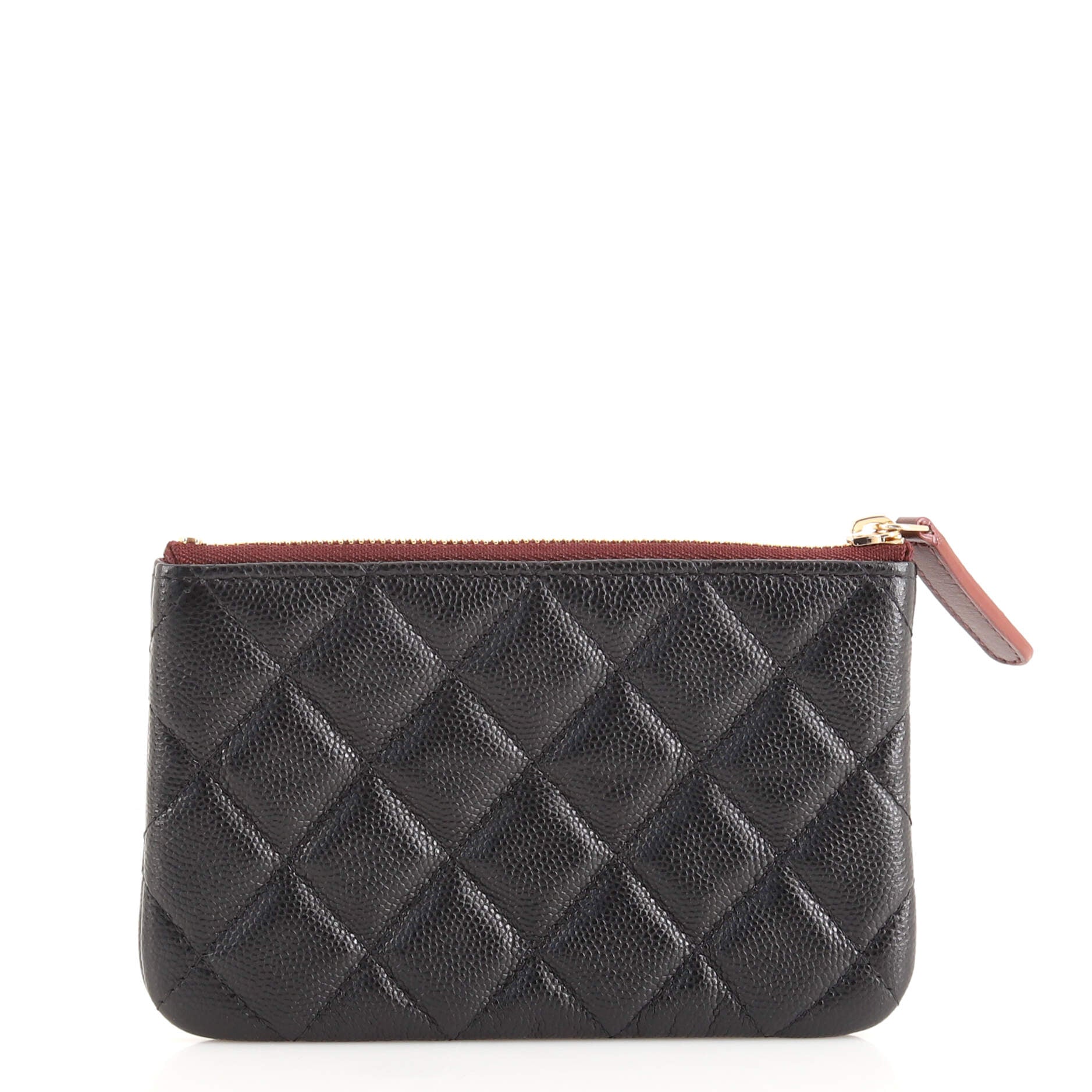 Classic O Case Pouch Quilted Caviar Mini