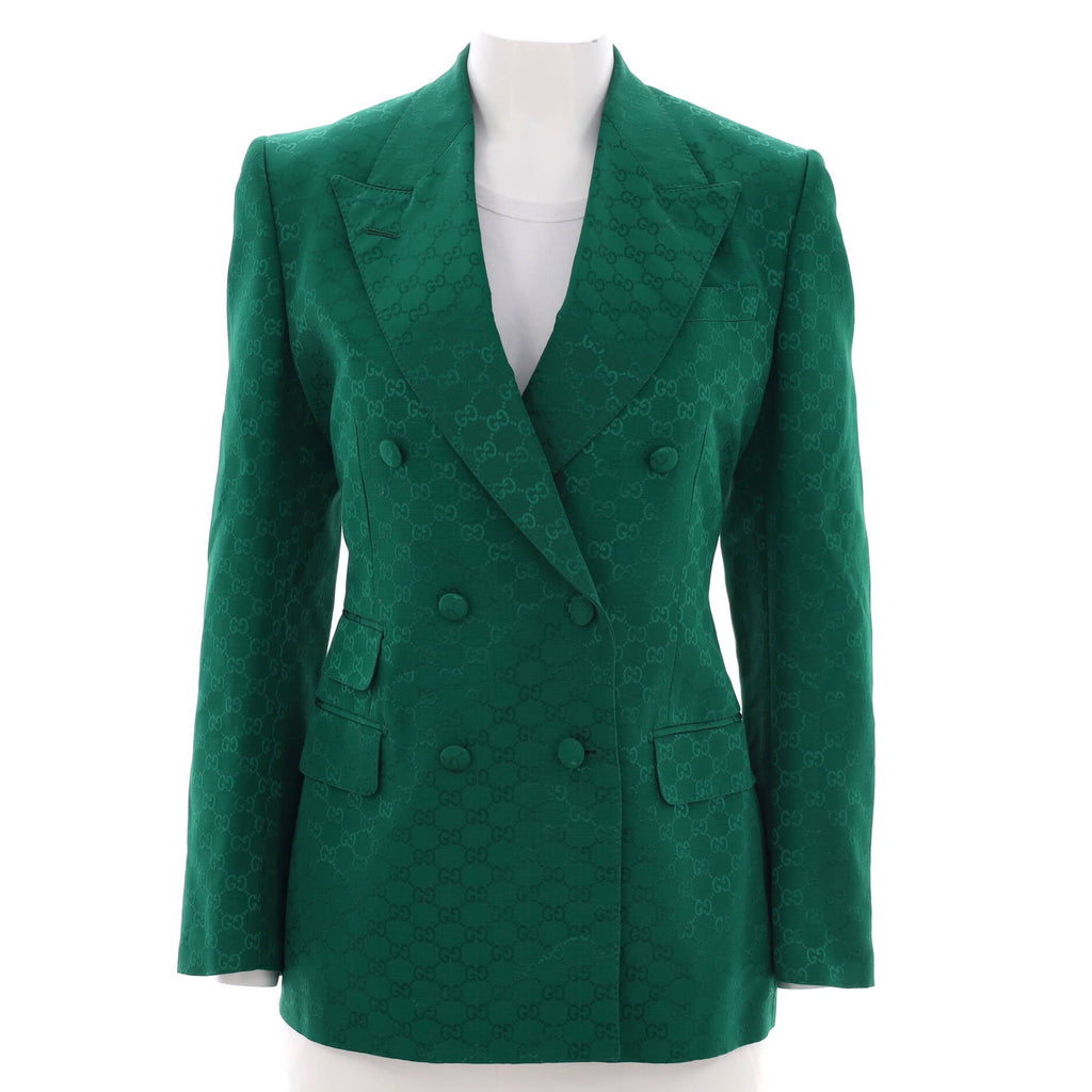 Women's Aria Double Breasted Blazer GG Jacquard Cotton Blend