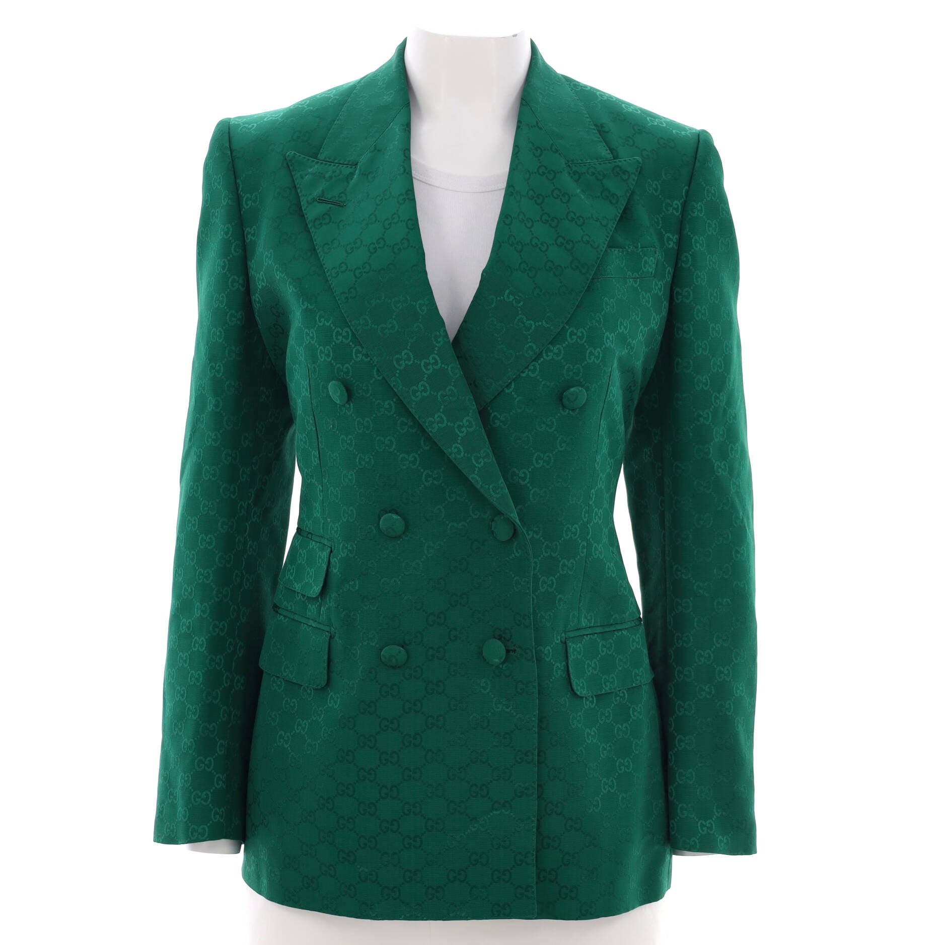 Women's Aria Double Breasted Blazer GG Jacquard Cotton Blend