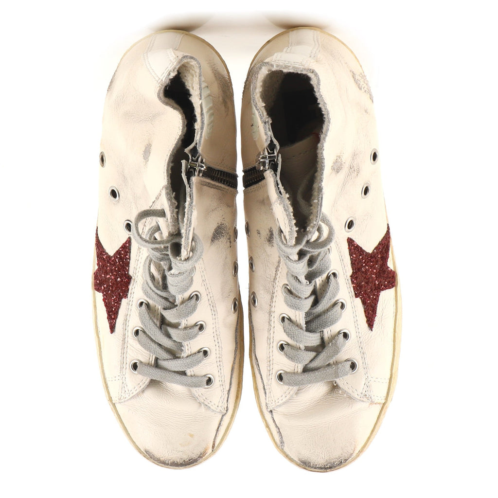 Women's High-Top Mid Star Sneakers Leather