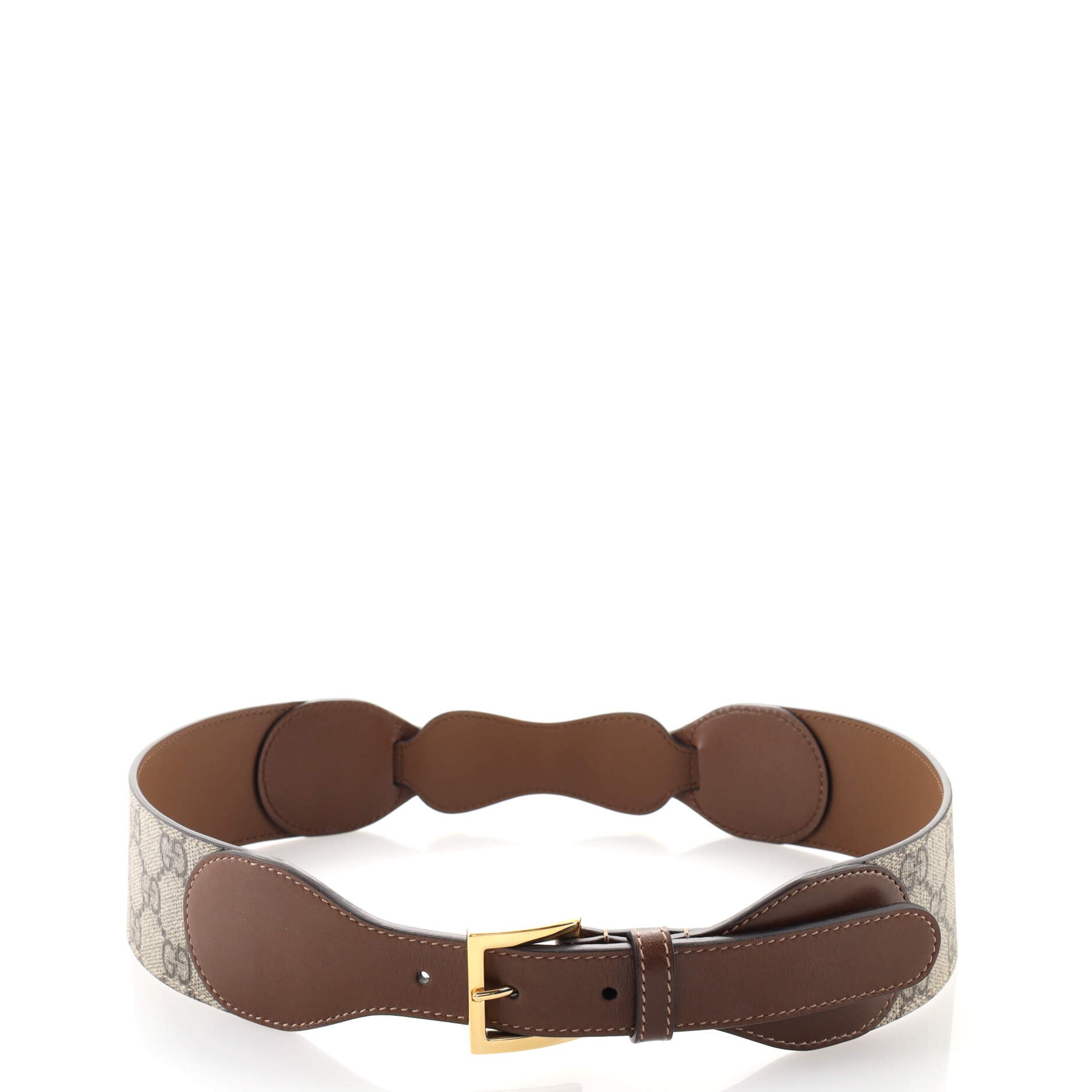Horsebit Belt GG Coated Canvas and Leather Wide 75