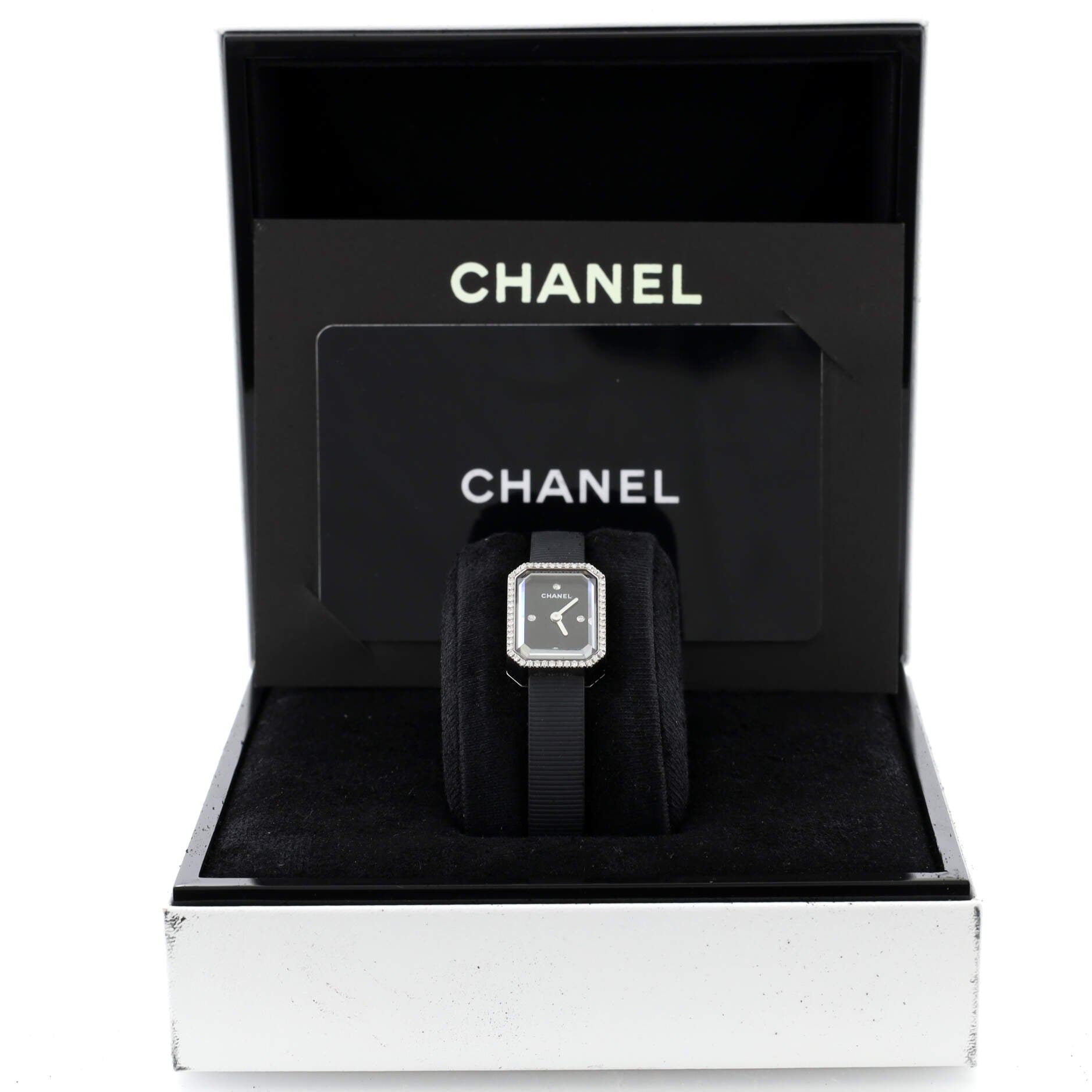 Premiere Mini Quartz Watch Stainless Steel and Rubber with Diamond Bezel and Markers 15