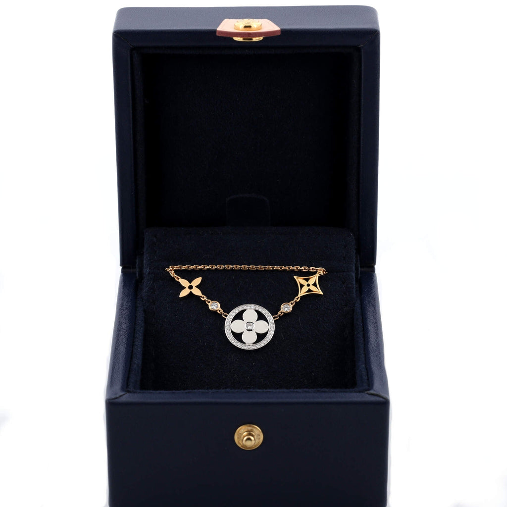 Blossom XL Necklace 18K Tricolor Gold with Diamonds