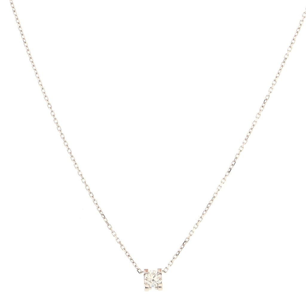 C de Cartier Necklace 18K White Gold and Diamond 0.24CT