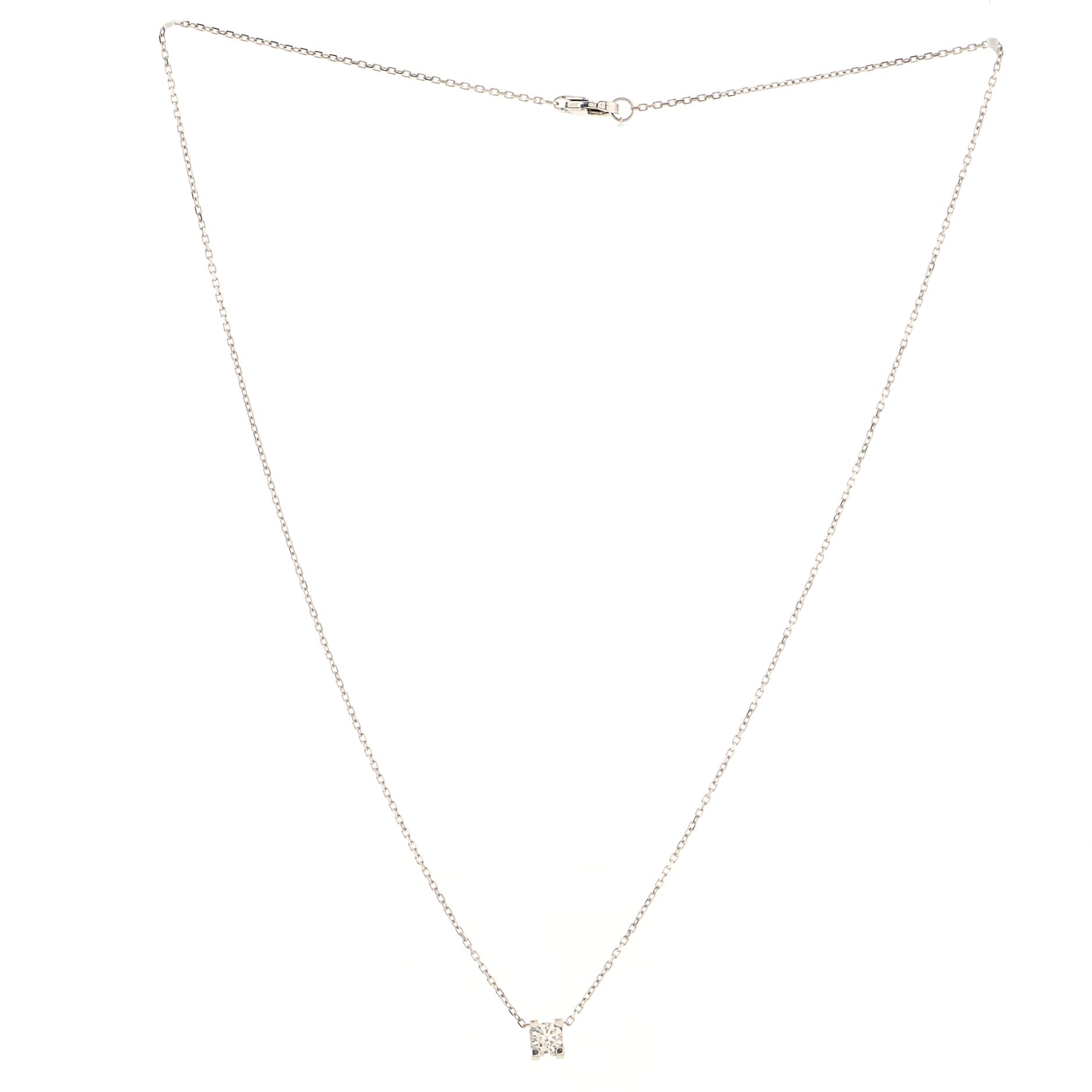 C de Cartier Necklace 18K White Gold and Diamond 0.24CT