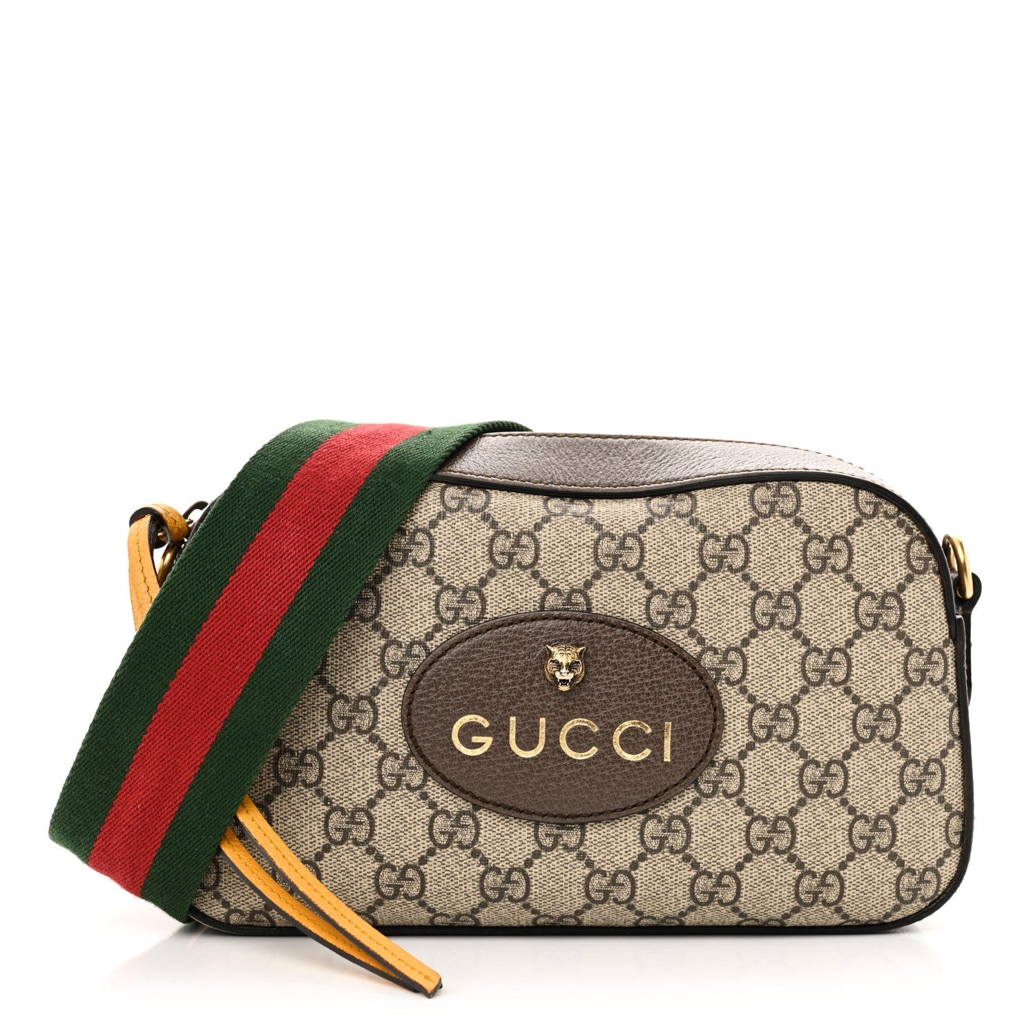 GG Supreme Monogram Web Neo Vintage Shoulder Bag Beige New Acero Crop