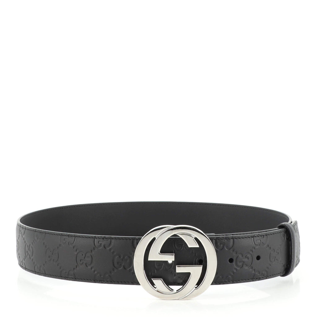 Interlocking G Belt Guccissima Leather Wide 80