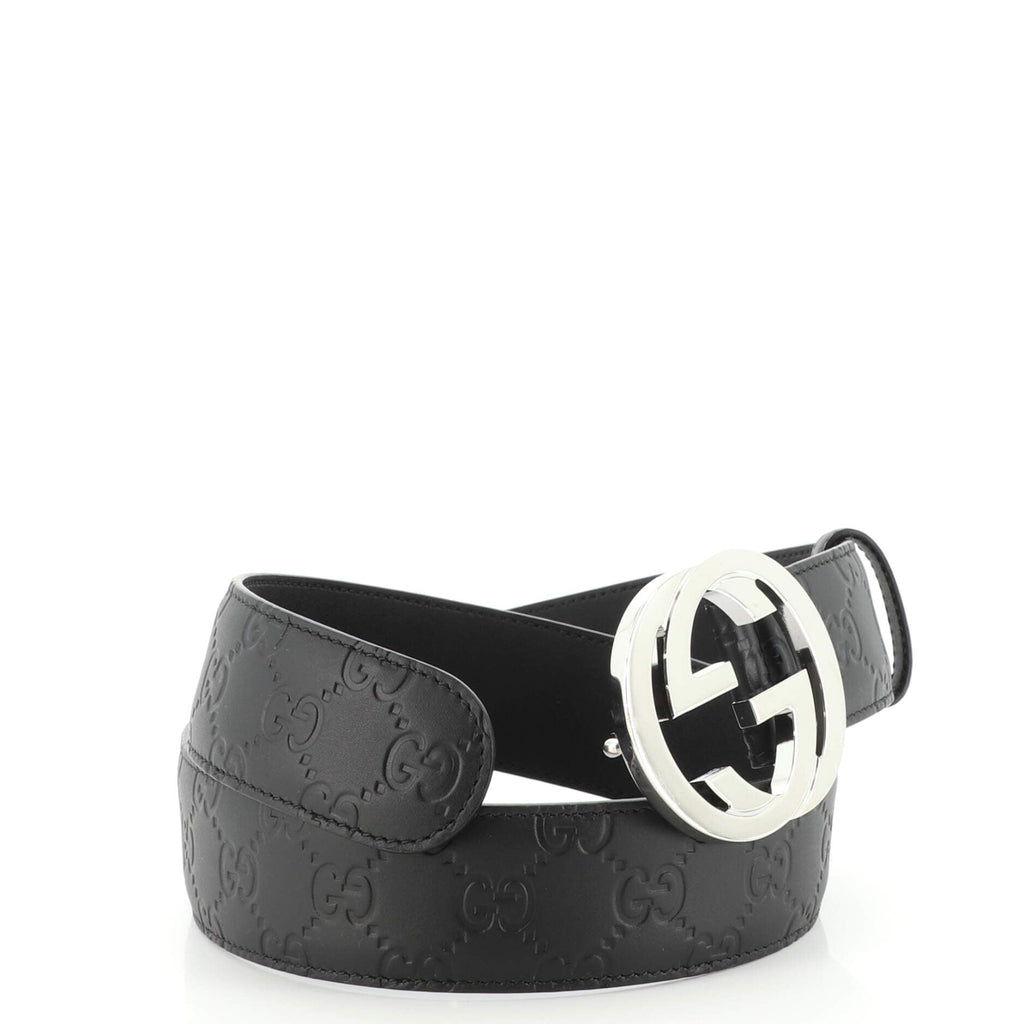 Interlocking G Belt Guccissima Leather Wide 80