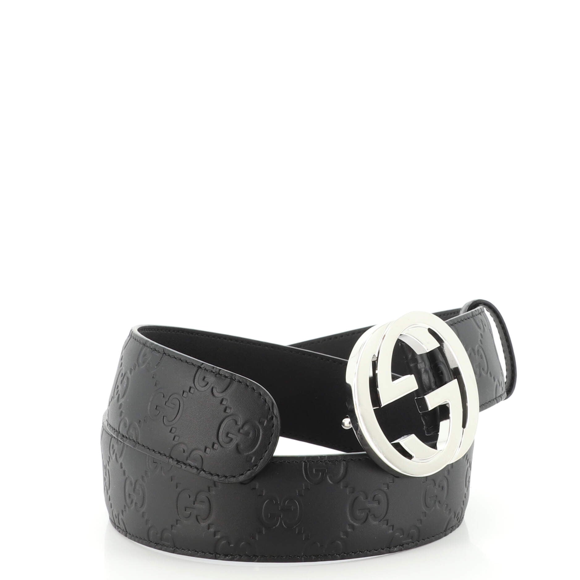 Interlocking G Belt Guccissima Leather Wide 80