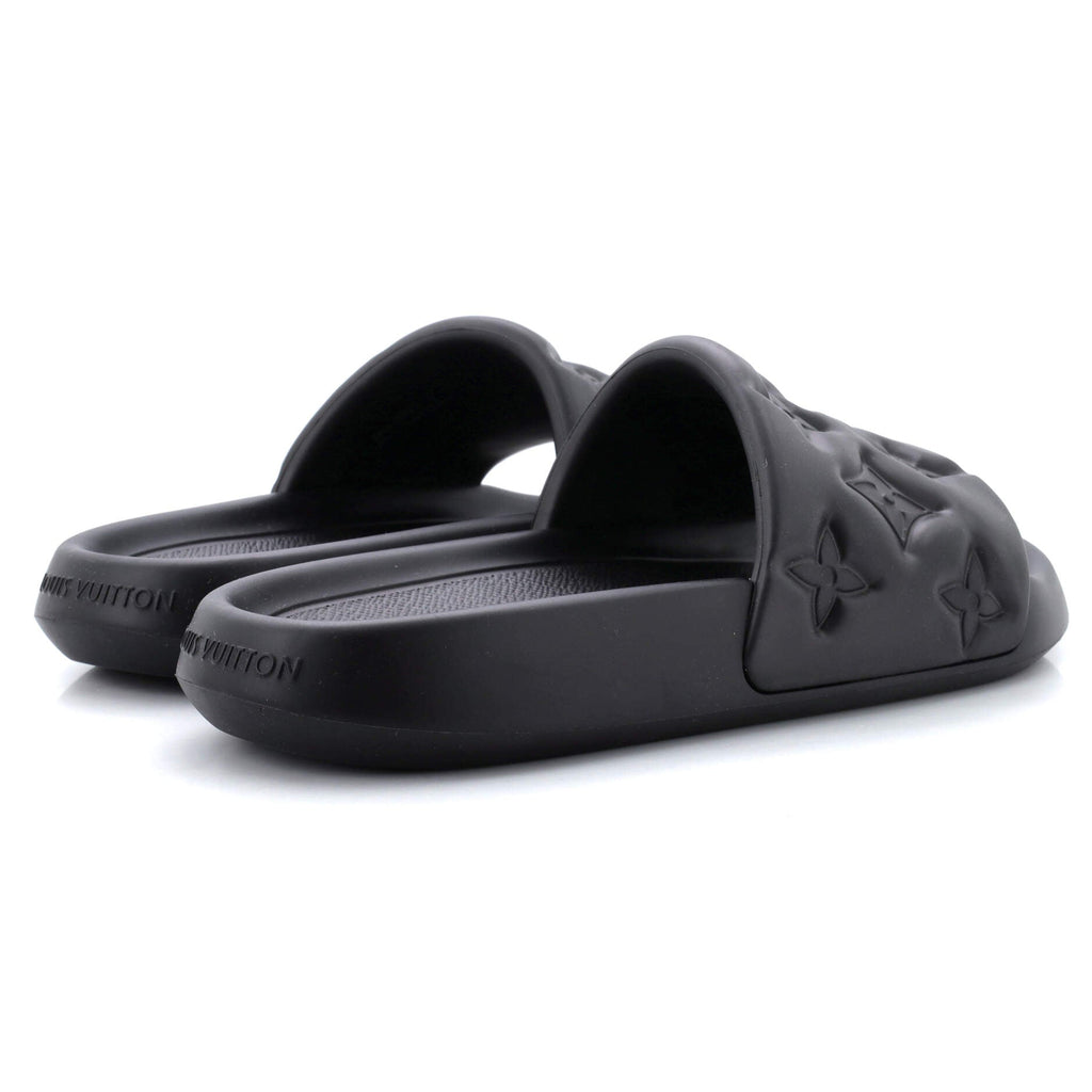 Men's Waterfront Mules Monogram Embossed Rubber