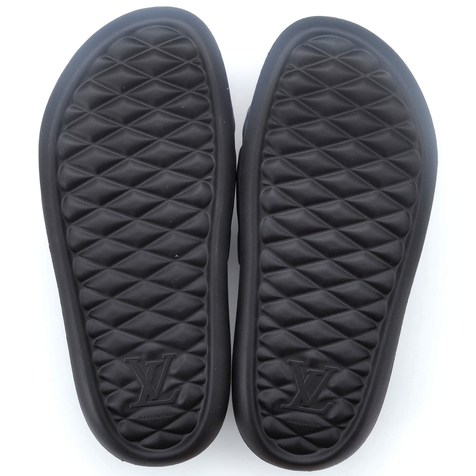 Men's Waterfront Mules Monogram Embossed Rubber