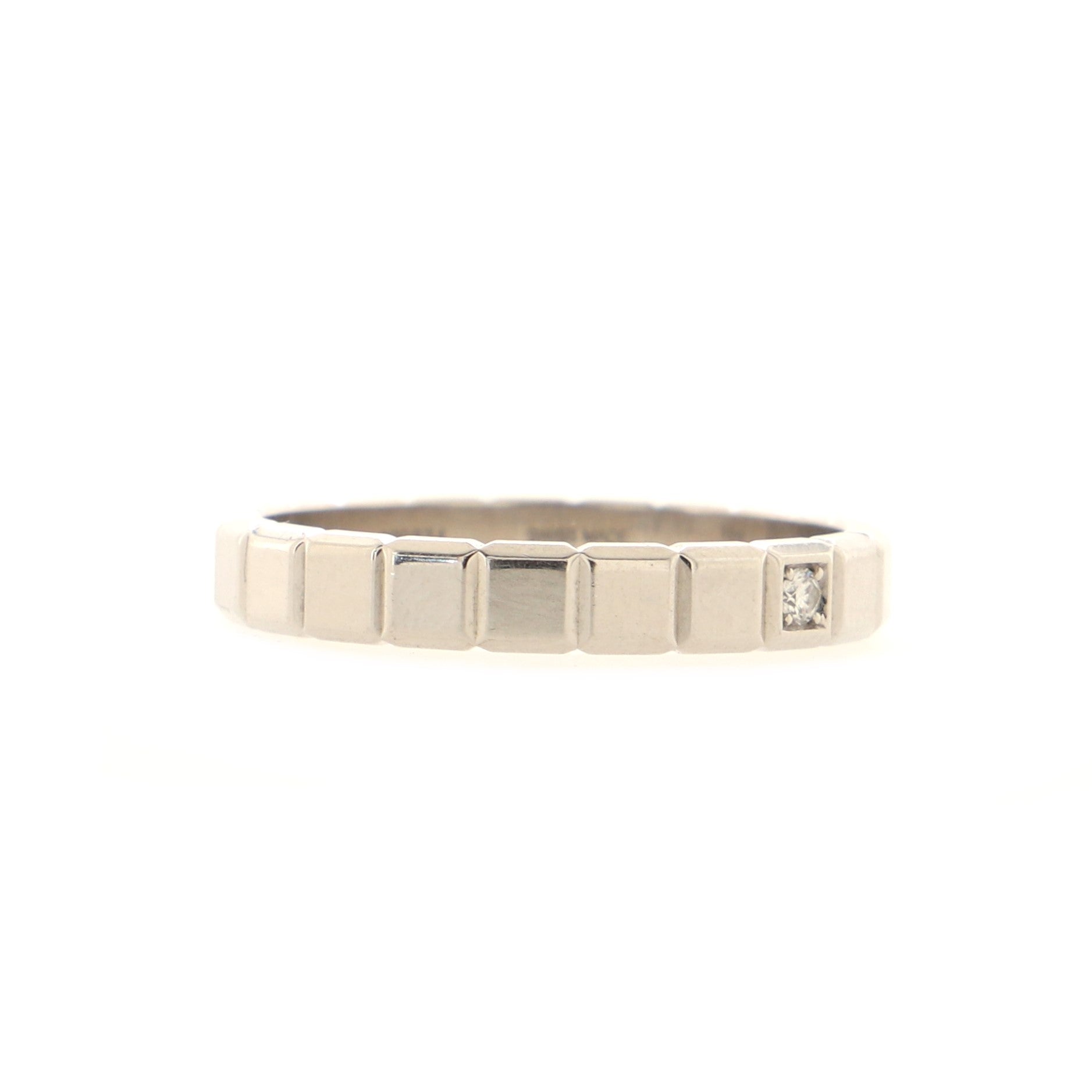 Ice Cube Pure Ring 18K White Gold with Diamond 4mm