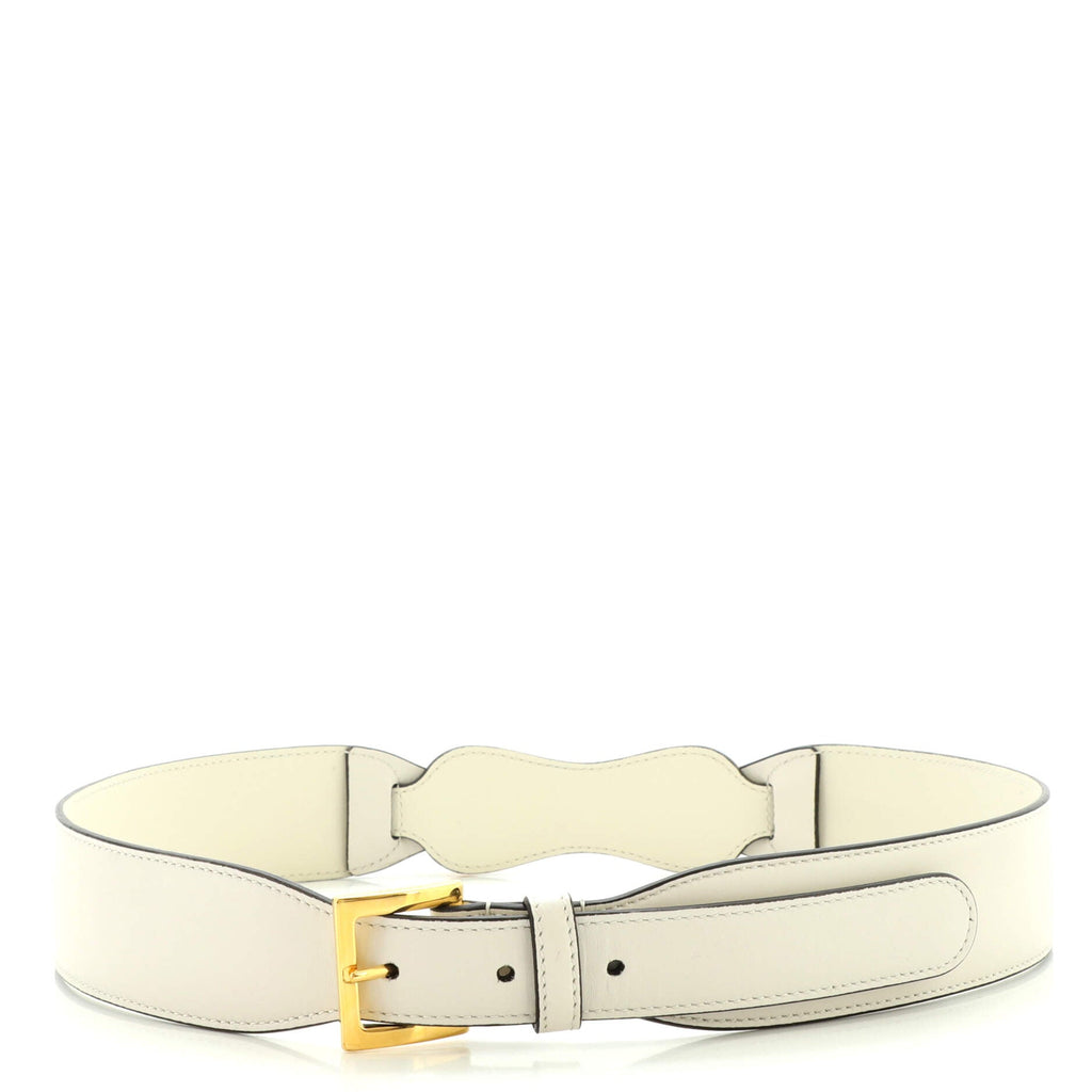 Horsebit Buckle Belt Leather Wide 80