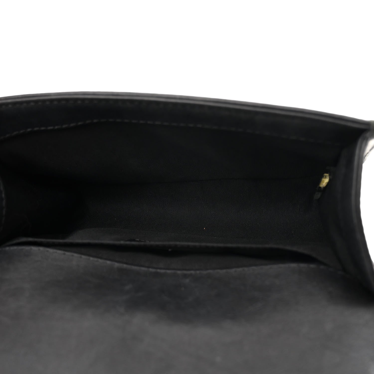 Calfskin Quilted Embellished Metal Small Boy Flap Black