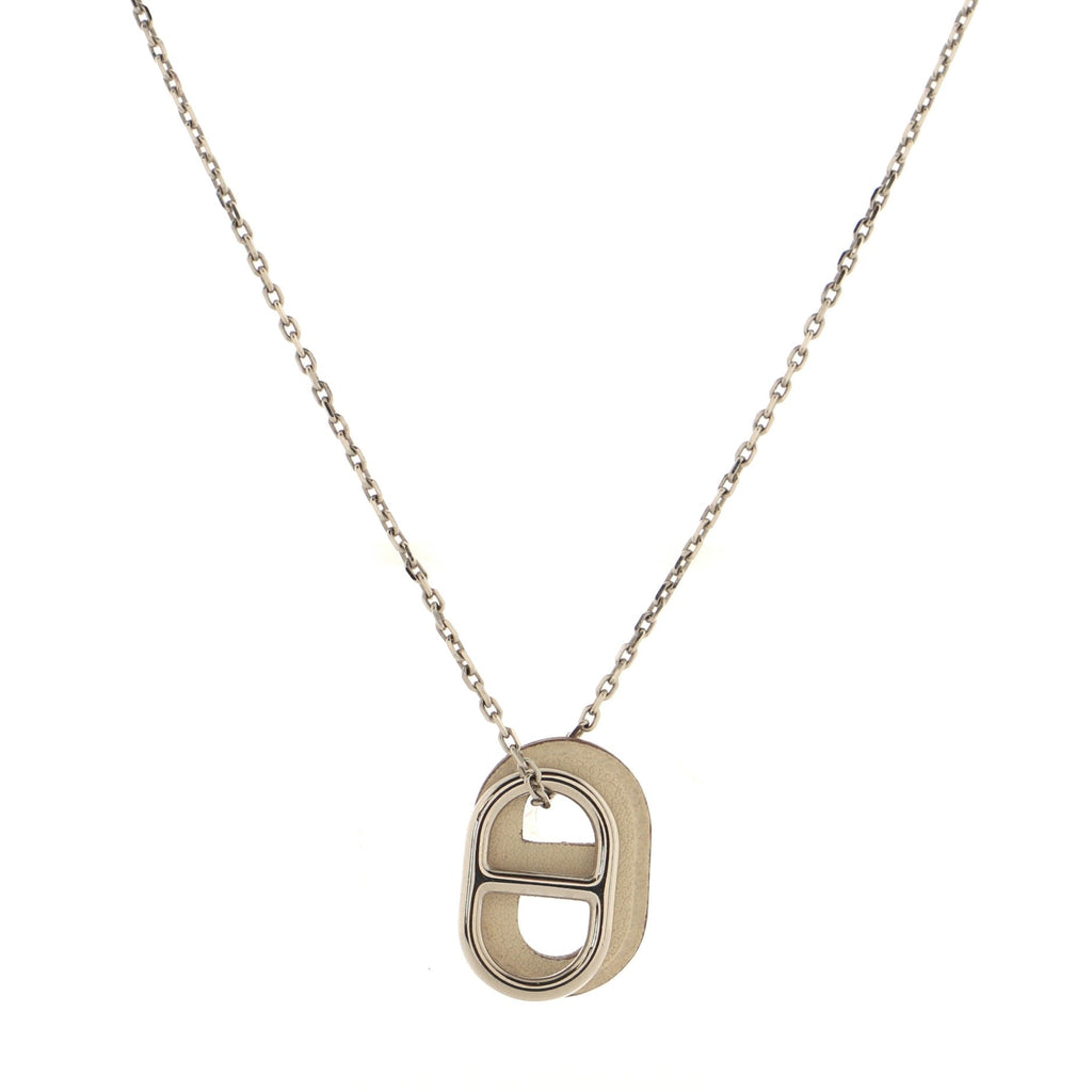 O'Maillon Pendent Necklace Metal and Leather