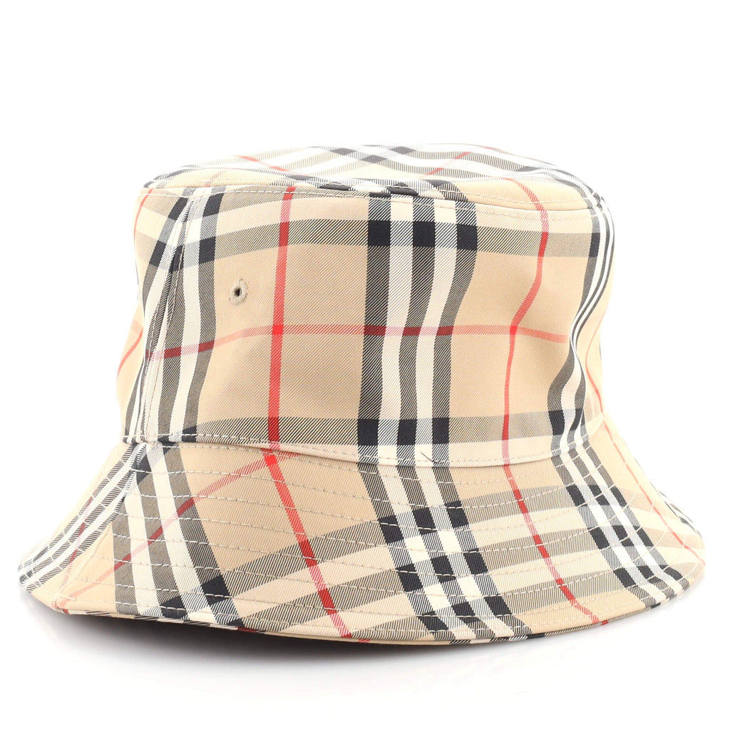 Bucket Hat Vintage Check Canvas Small