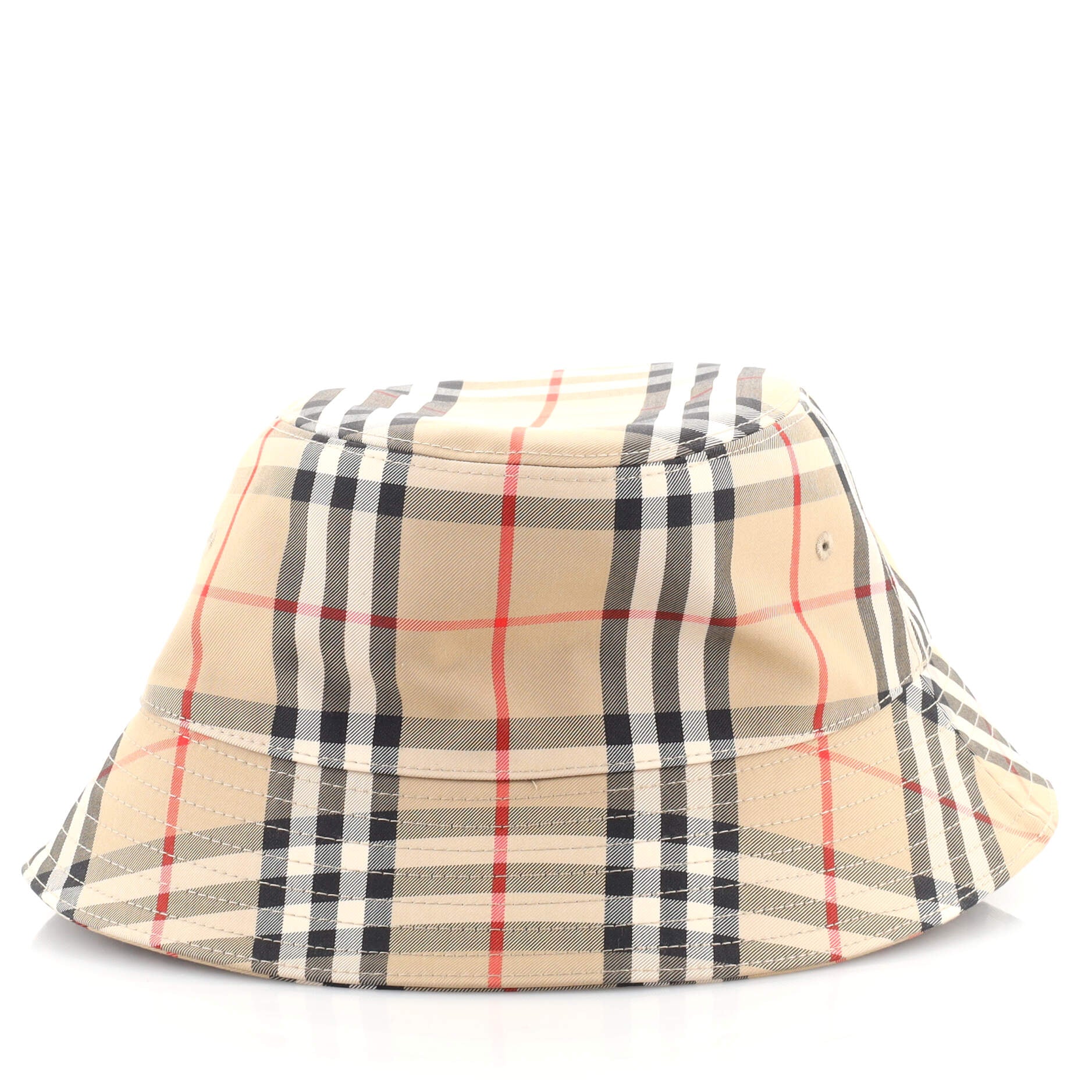 Bucket Hat Vintage Check Canvas Small