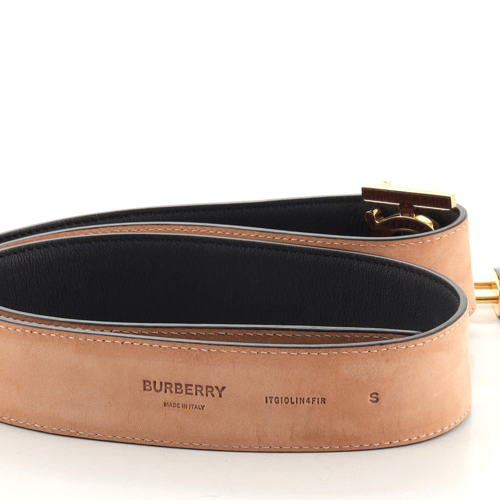 TB Padlock Belt Leather Wide 75