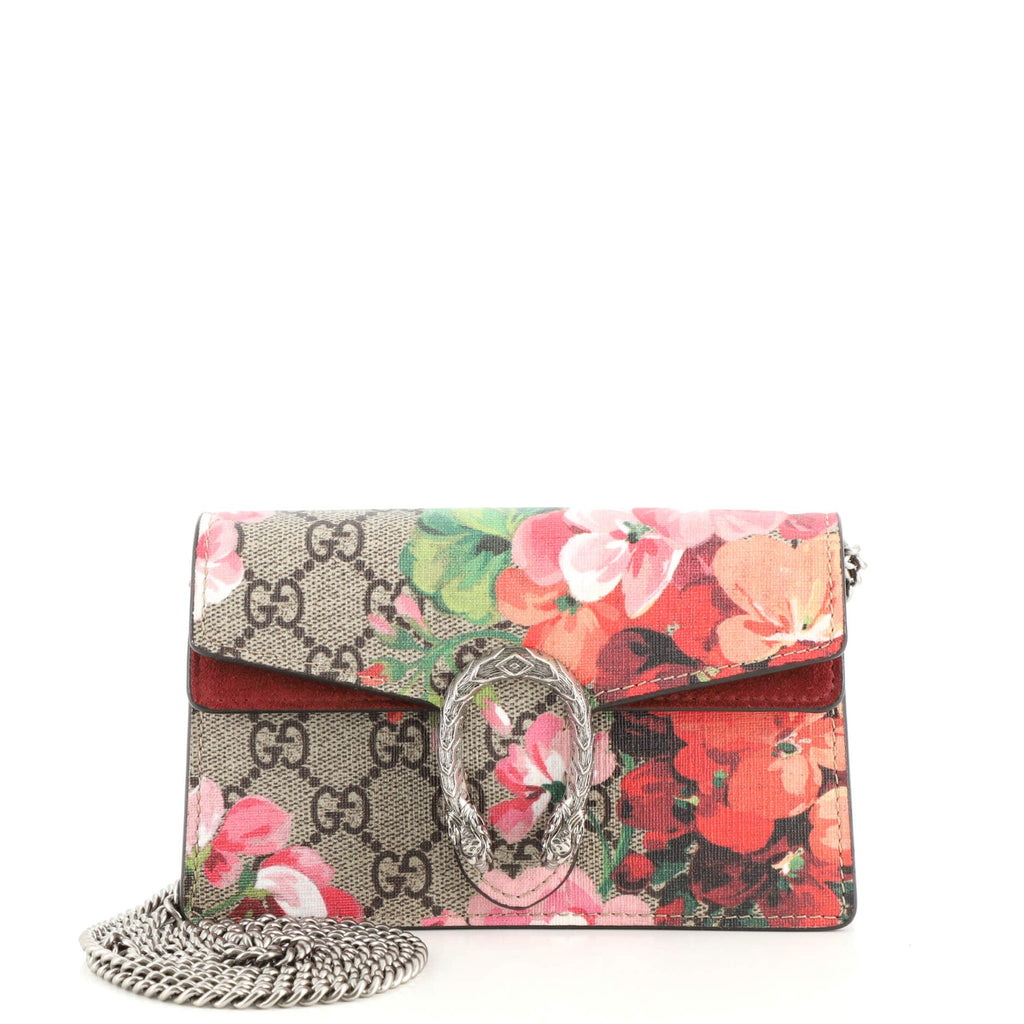 Dionysus Bag Blooms Print GG Coated Canvas Super Mini