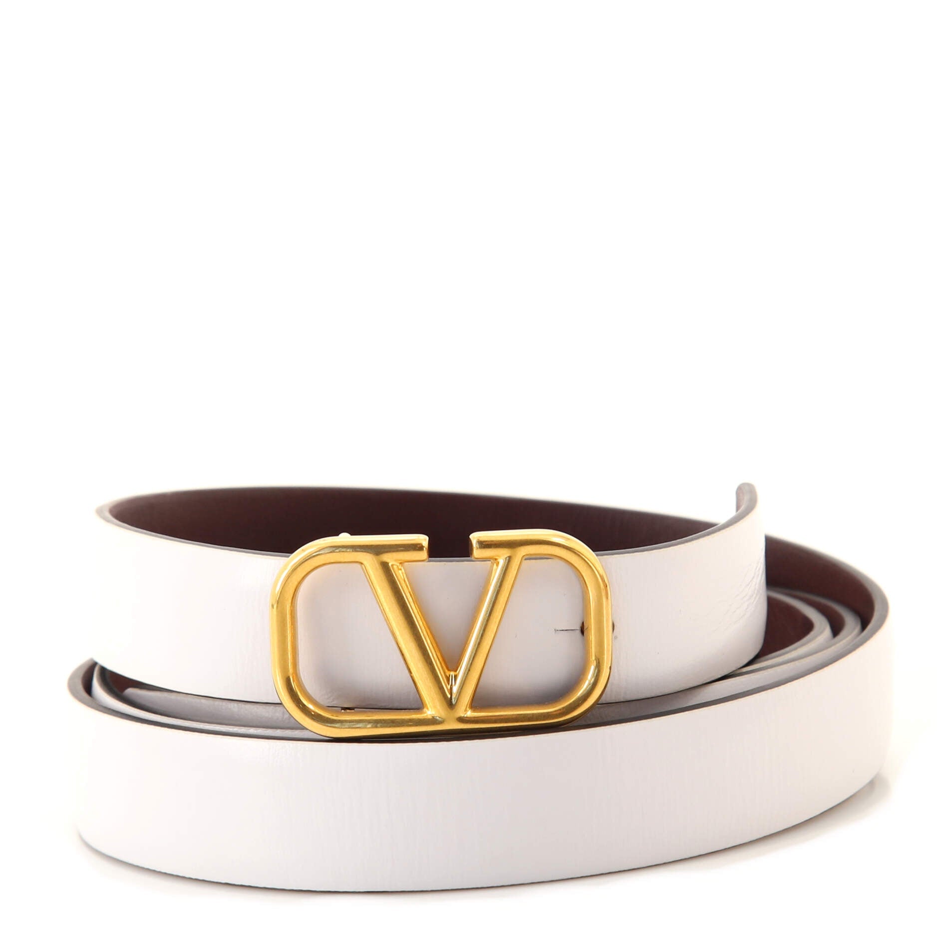 VLogo Reversible Belt Leather Thin 90