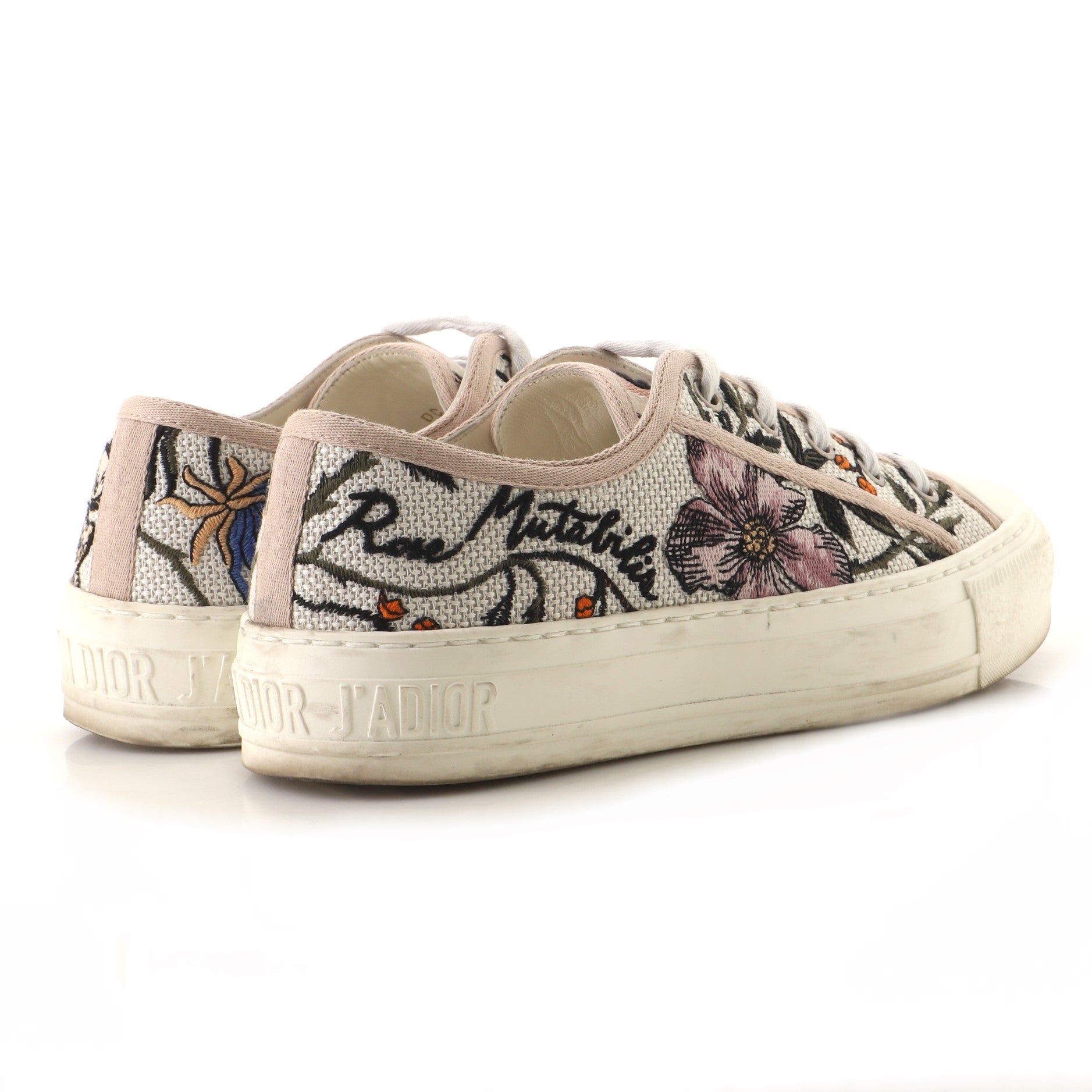Women's Walk'N'Dior Sneakers Embroidered Canvas
