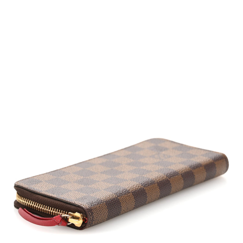 Damier Ebene Clemence Wallet Cherry