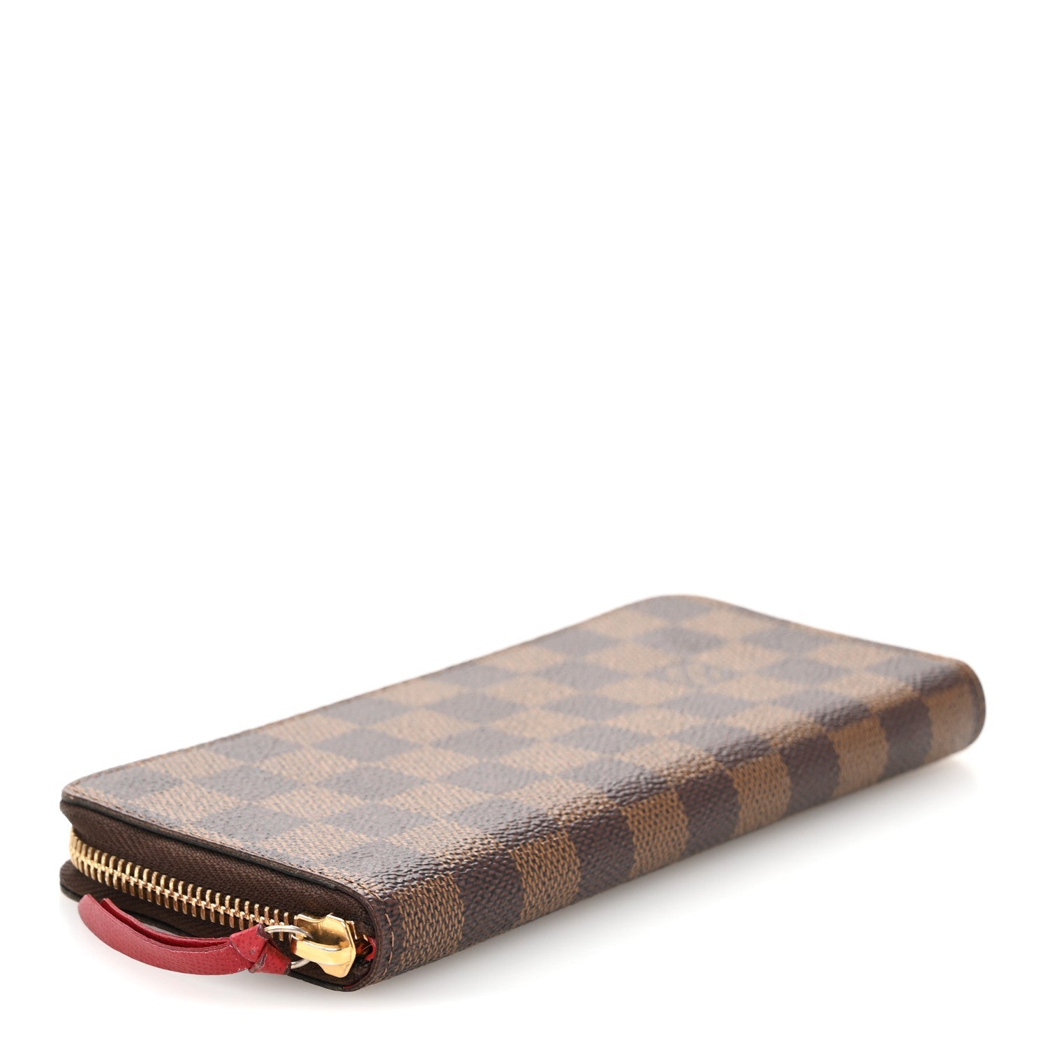 Damier Ebene Clemence Wallet Cherry
