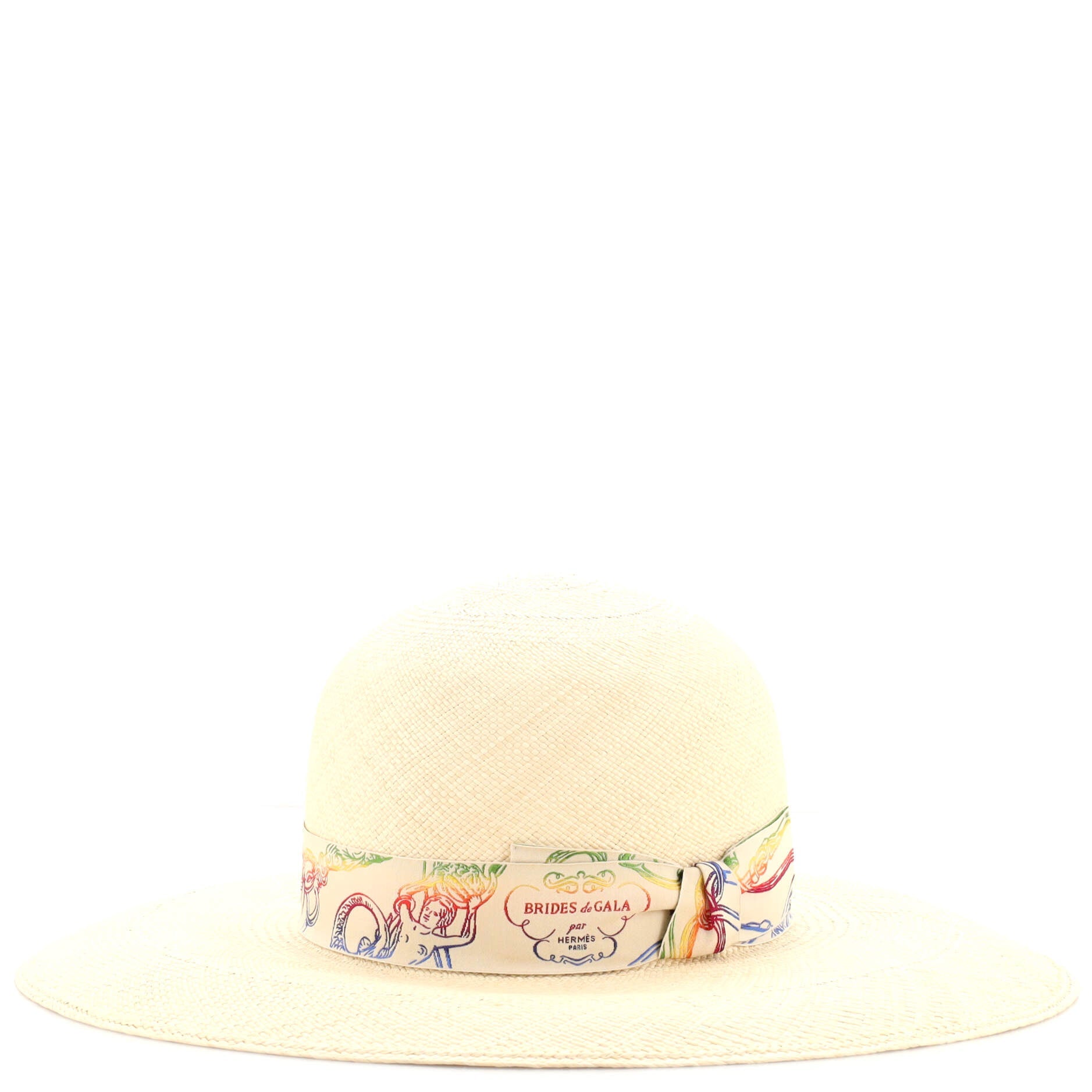 Trinidad Brides de Gala Wide Brim Hat Woven Straw