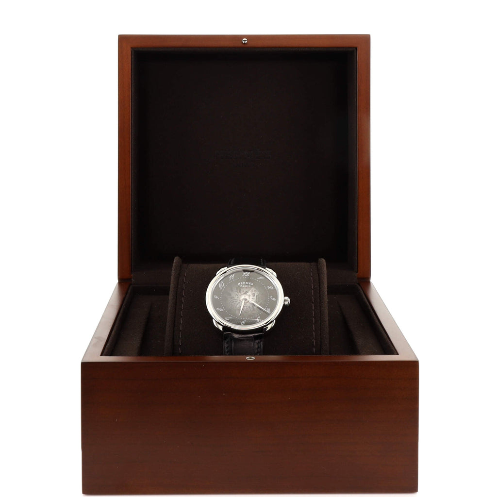 Arceau Squelette Automatic Watch Stainless Steel and Alligator 40