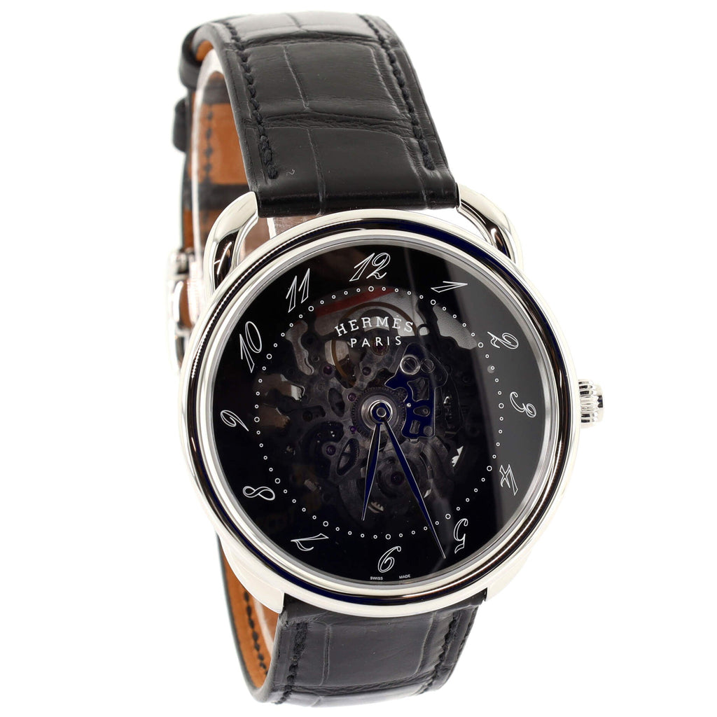 Arceau Squelette Automatic Watch Stainless Steel and Alligator 40