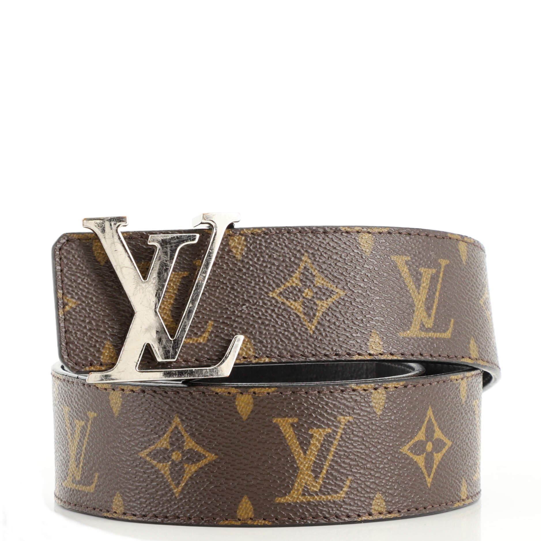 LV Initiales Reversible Belt Monogram Canvas and Leather Wide 85