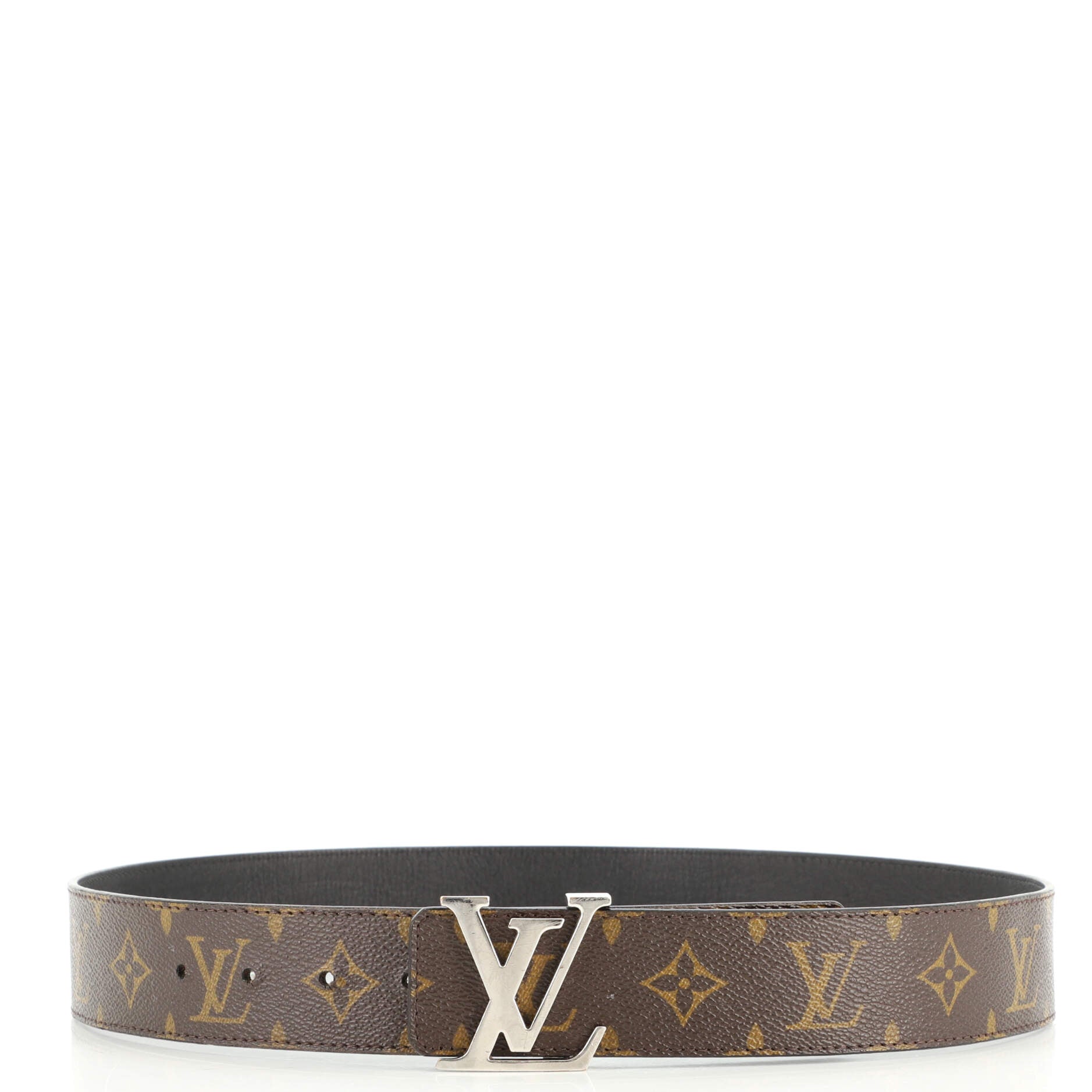 LV Initiales Reversible Belt Monogram Canvas and Leather Wide 85