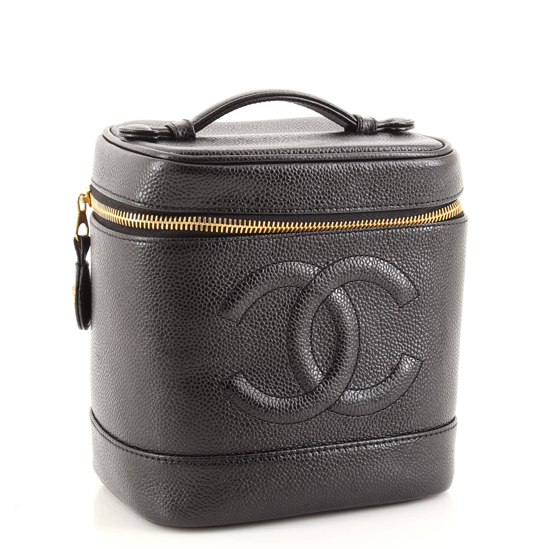 Vintage Timeless Cosmetic Case Caviar Tall