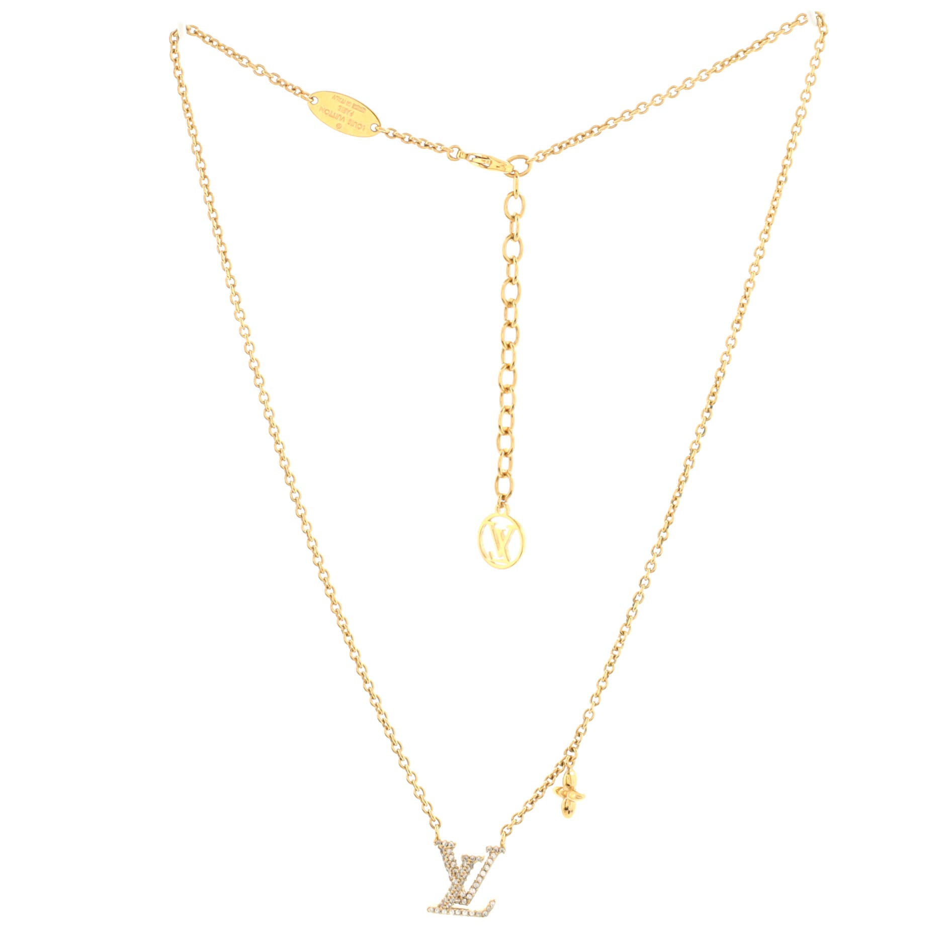 LV Iconic Necklace Metal with Crystals