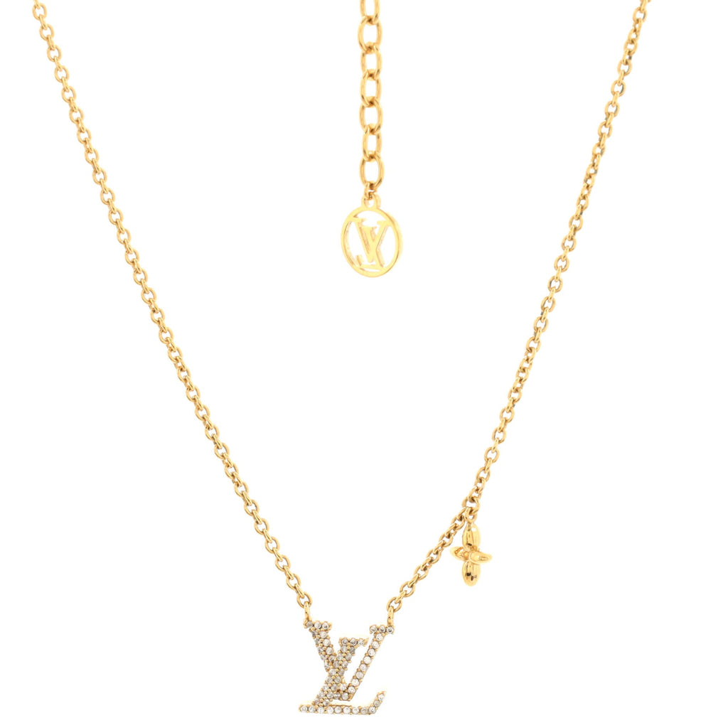 LV Iconic Necklace Metal with Crystals