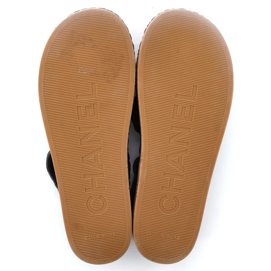 Women's Cord Velcro Dad Sandals Quilted Leather and Cork