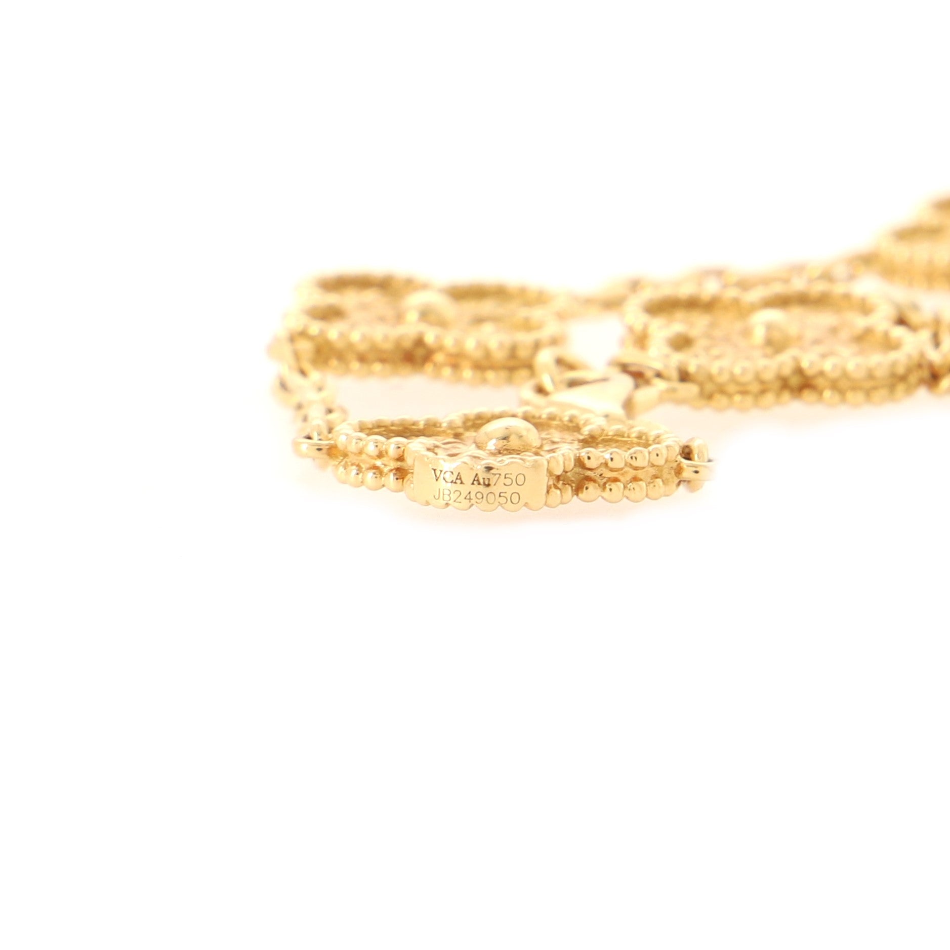 Vintage Alhambra 5 Motifs Bracelet 18K Yellow Gold
