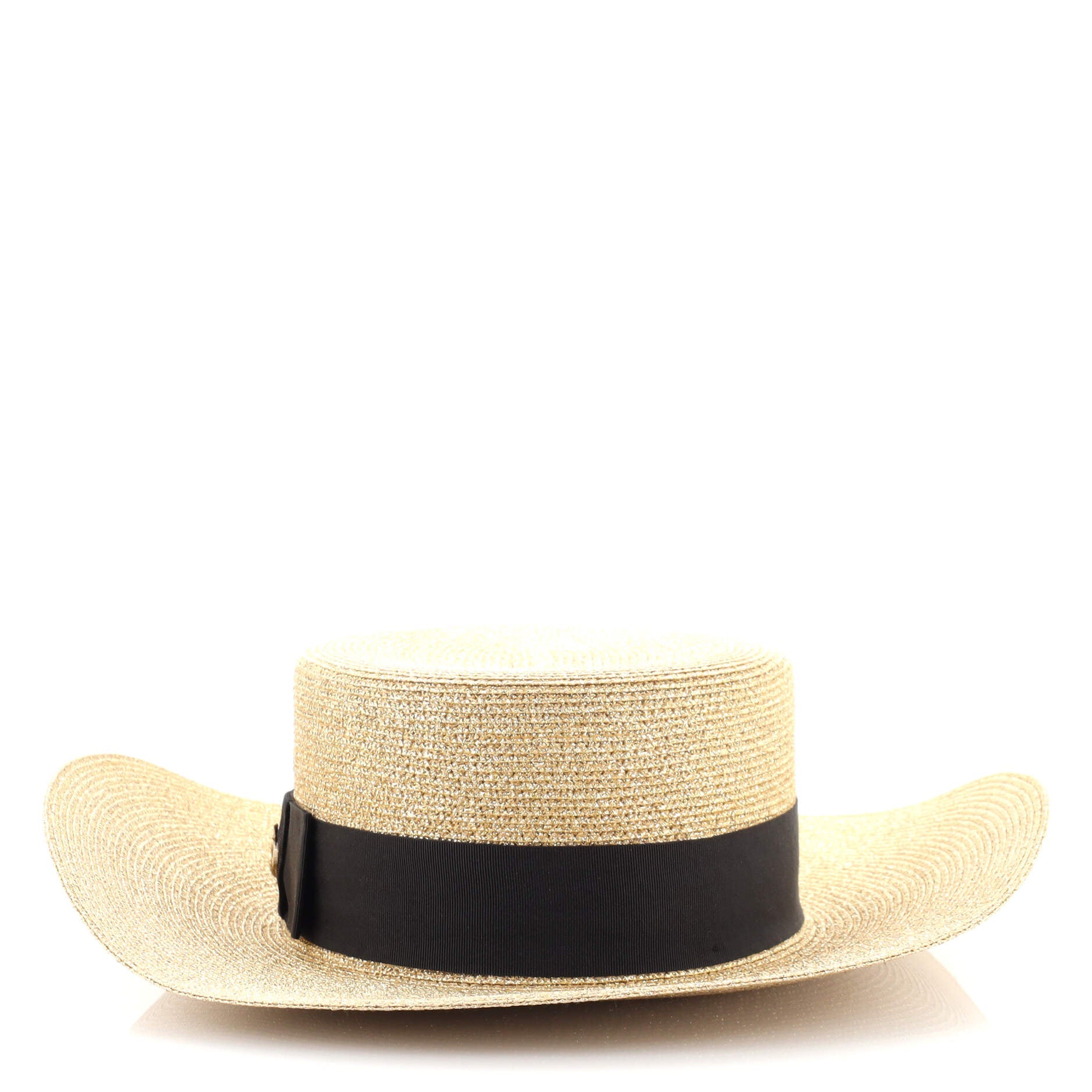 Papier Wide Brim Hat Straw Large