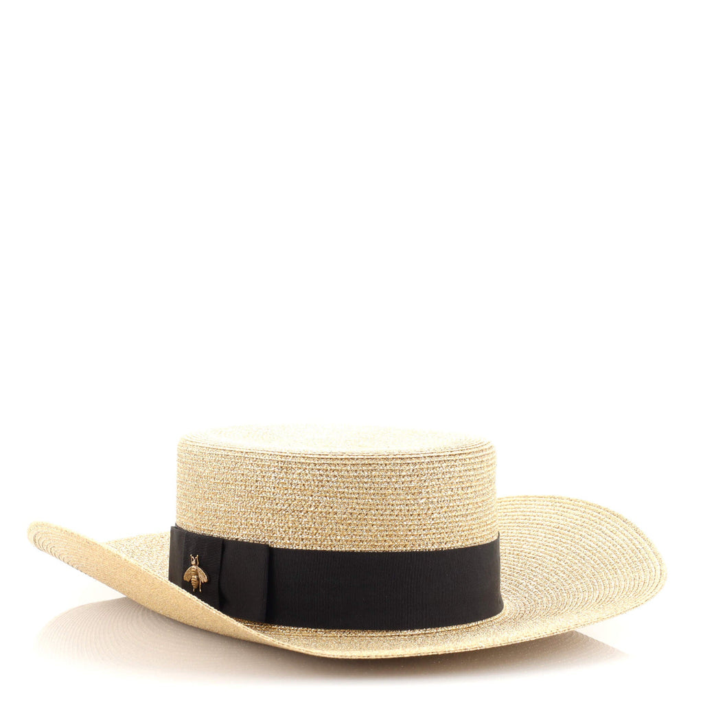 Papier Wide Brim Hat Straw Large