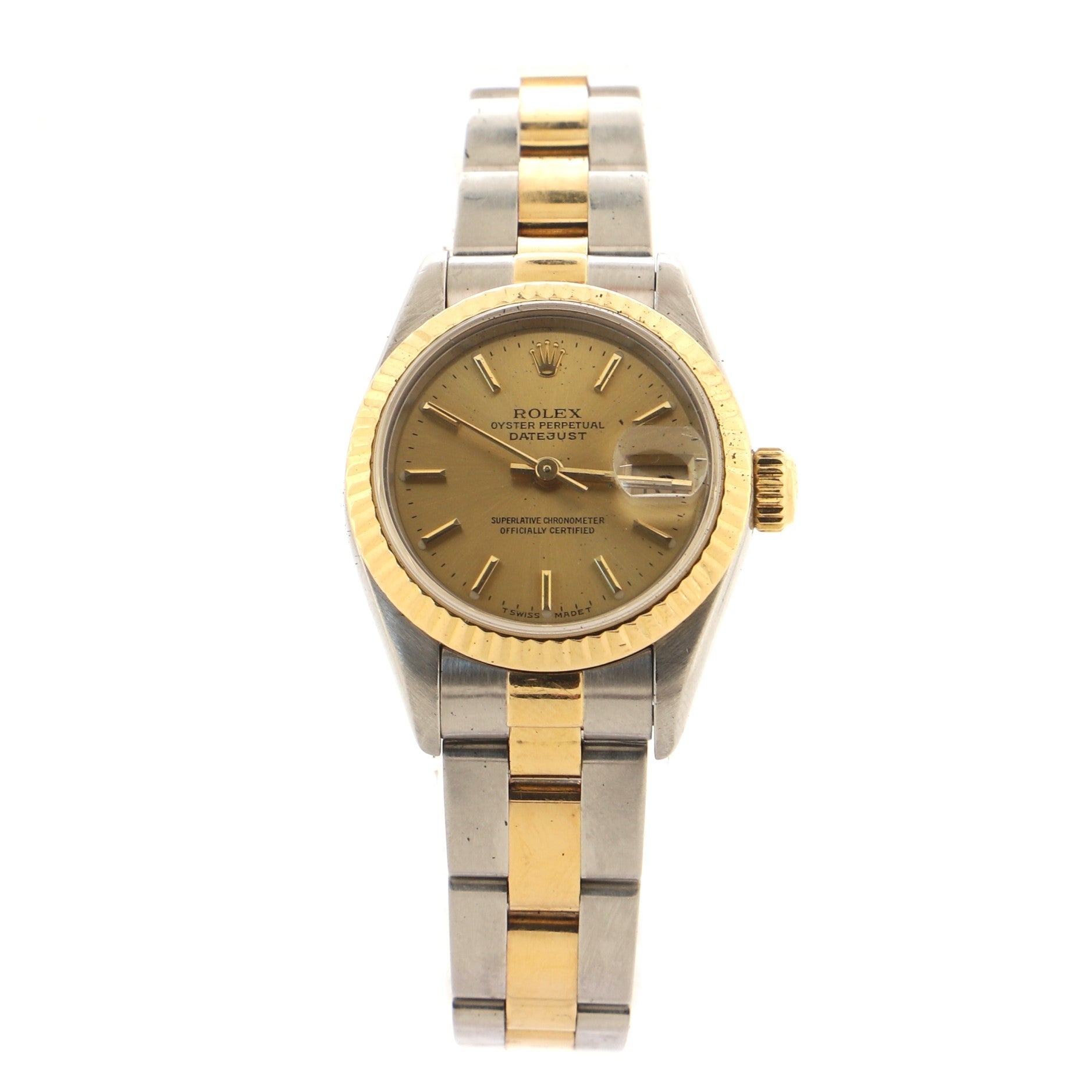 Oyster Perpetual Datejust Automatic Watch Stainless Steel and Yellow Gold 26