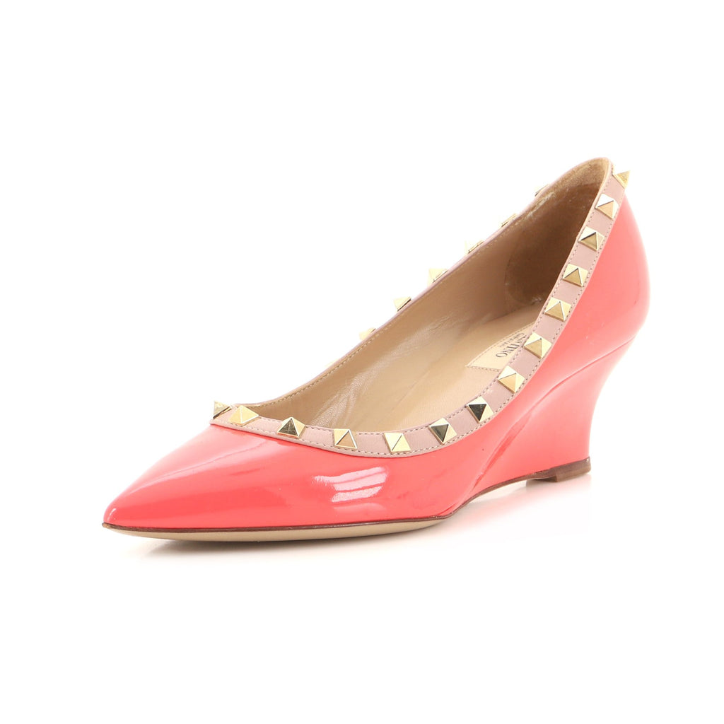 Women's Rockstud Wedges Leather