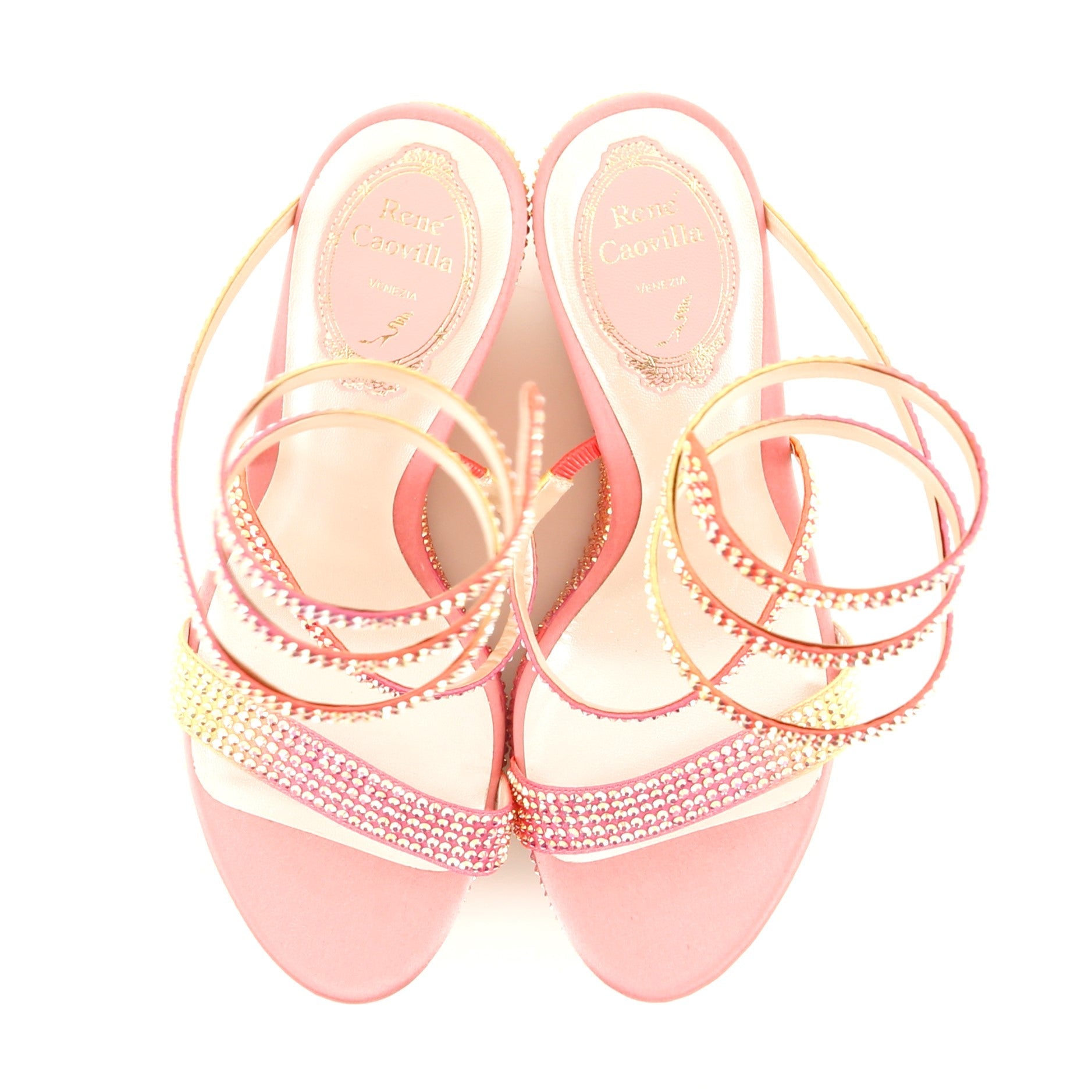 Women's Snake Ankle Wrap Wedge Sandals Embellished Satin