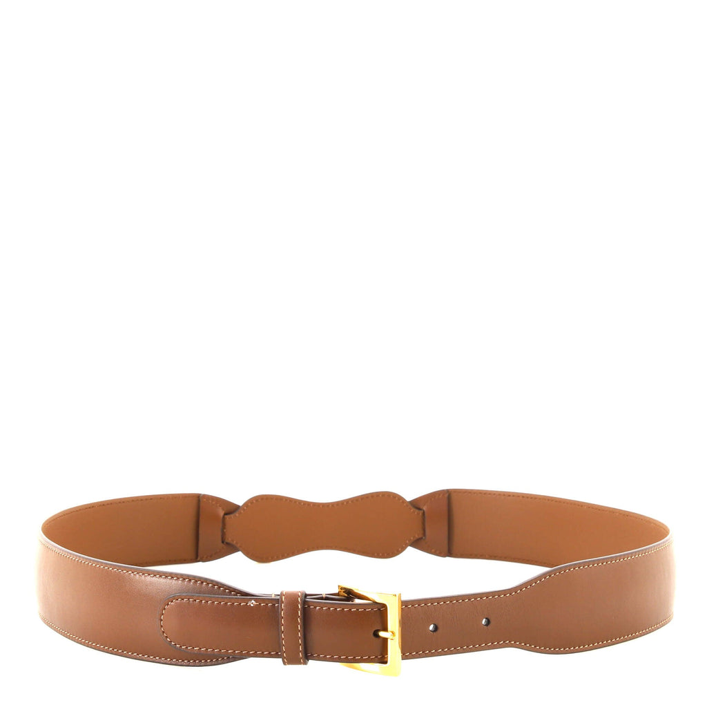 Horsebit Buckle Belt Leather Wide 90