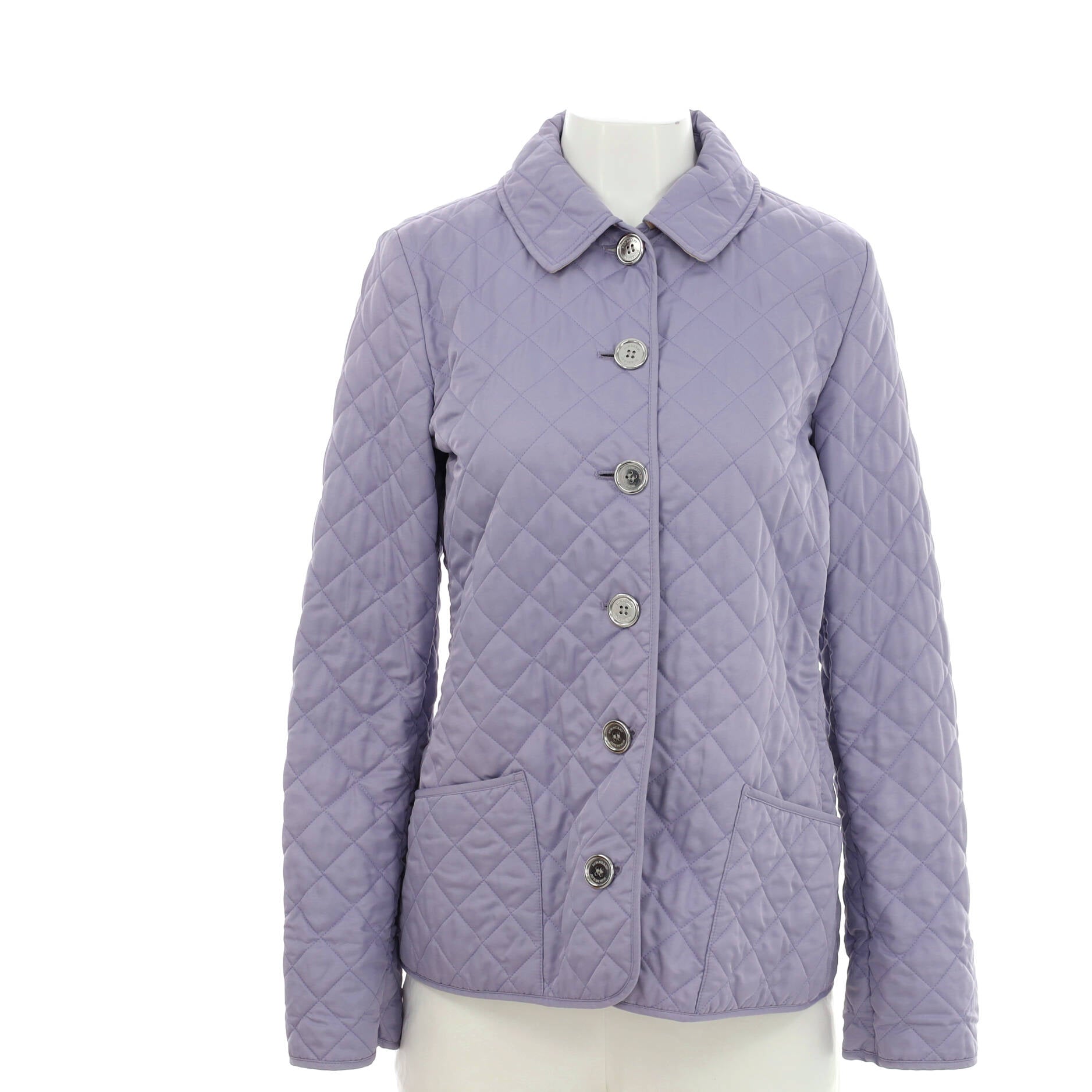 Women's Button-Up Jacket Quilted Polyester Blend