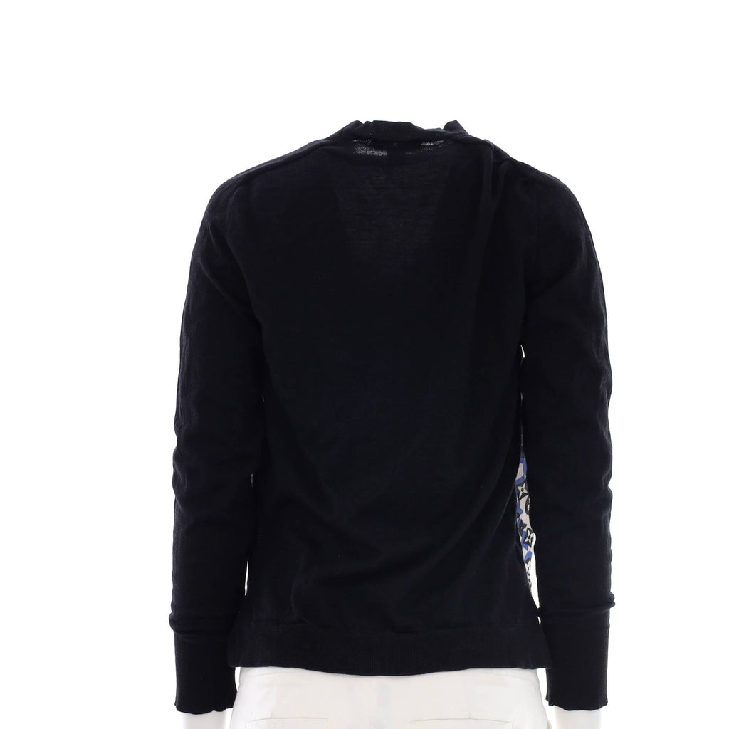 Women's Crewneck Sweater Monogram Wool and Silk Blend